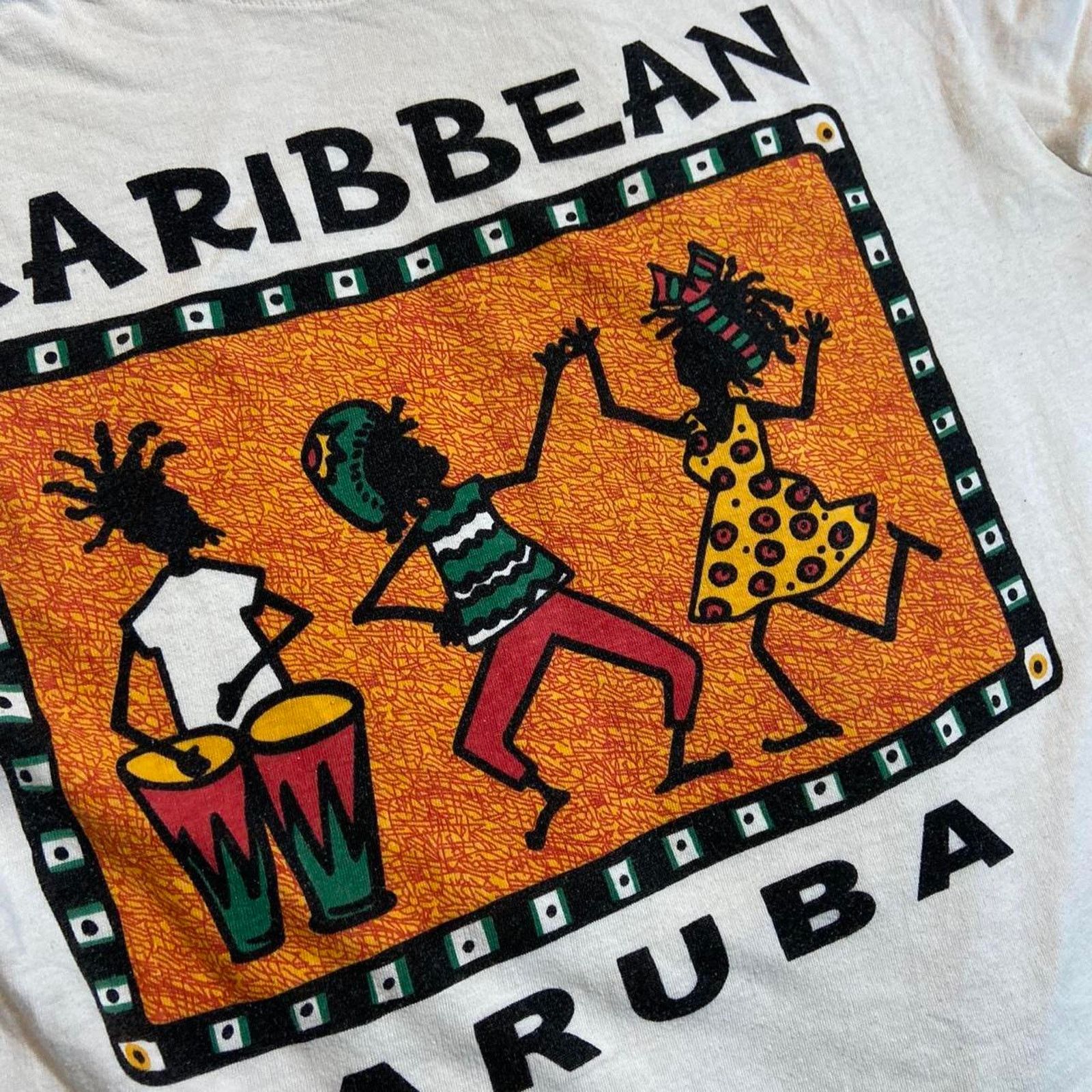 Gildan 90s caribbean aruba tee shirt Size US L / EU 52-54 / 3 - 2 Thumbnail