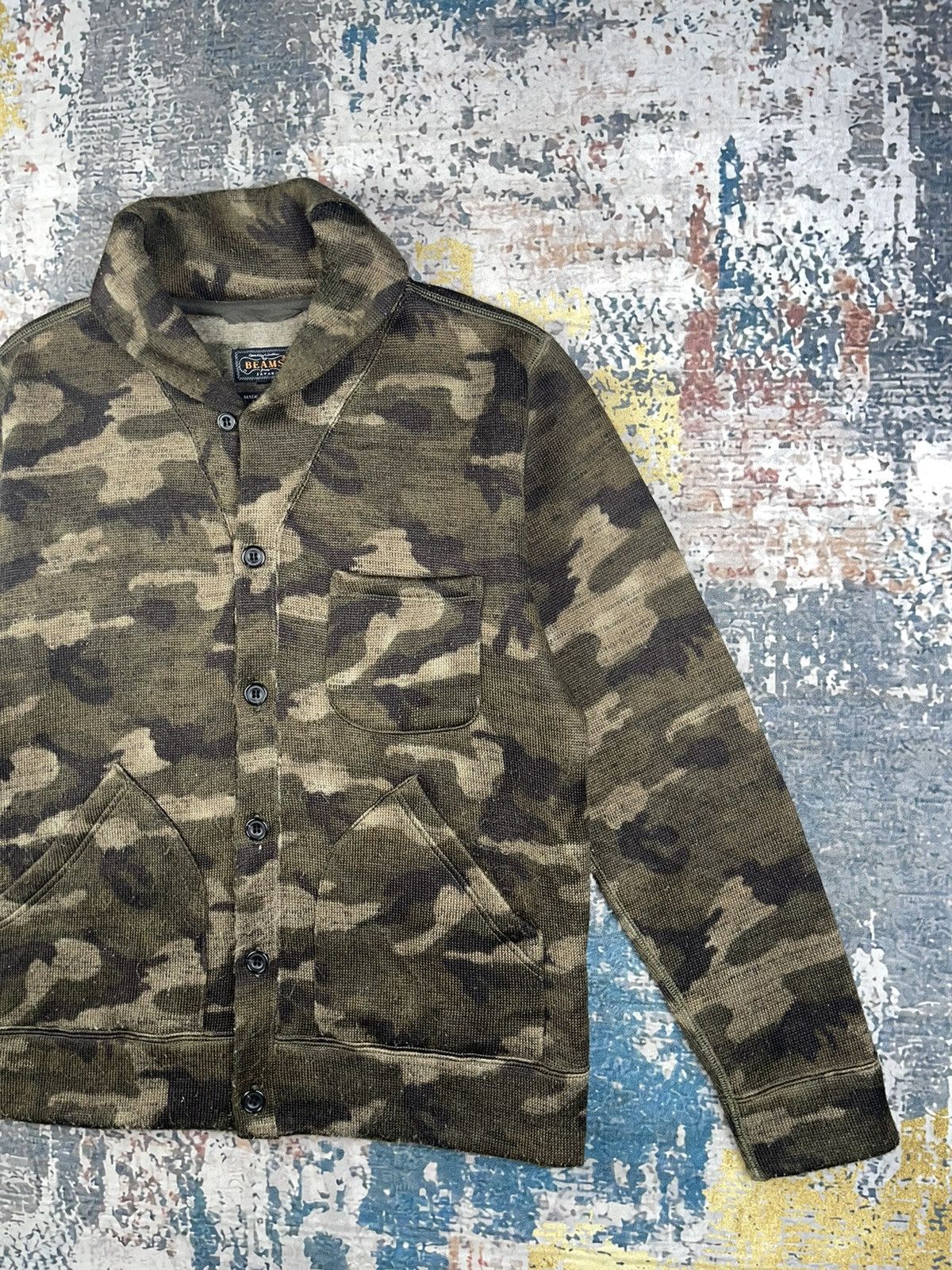 Beams Plus Beams Plus Camouflage Fleece Button Up Jackets Size US M / EU 48-50 / 2 - 3 Thumbnail