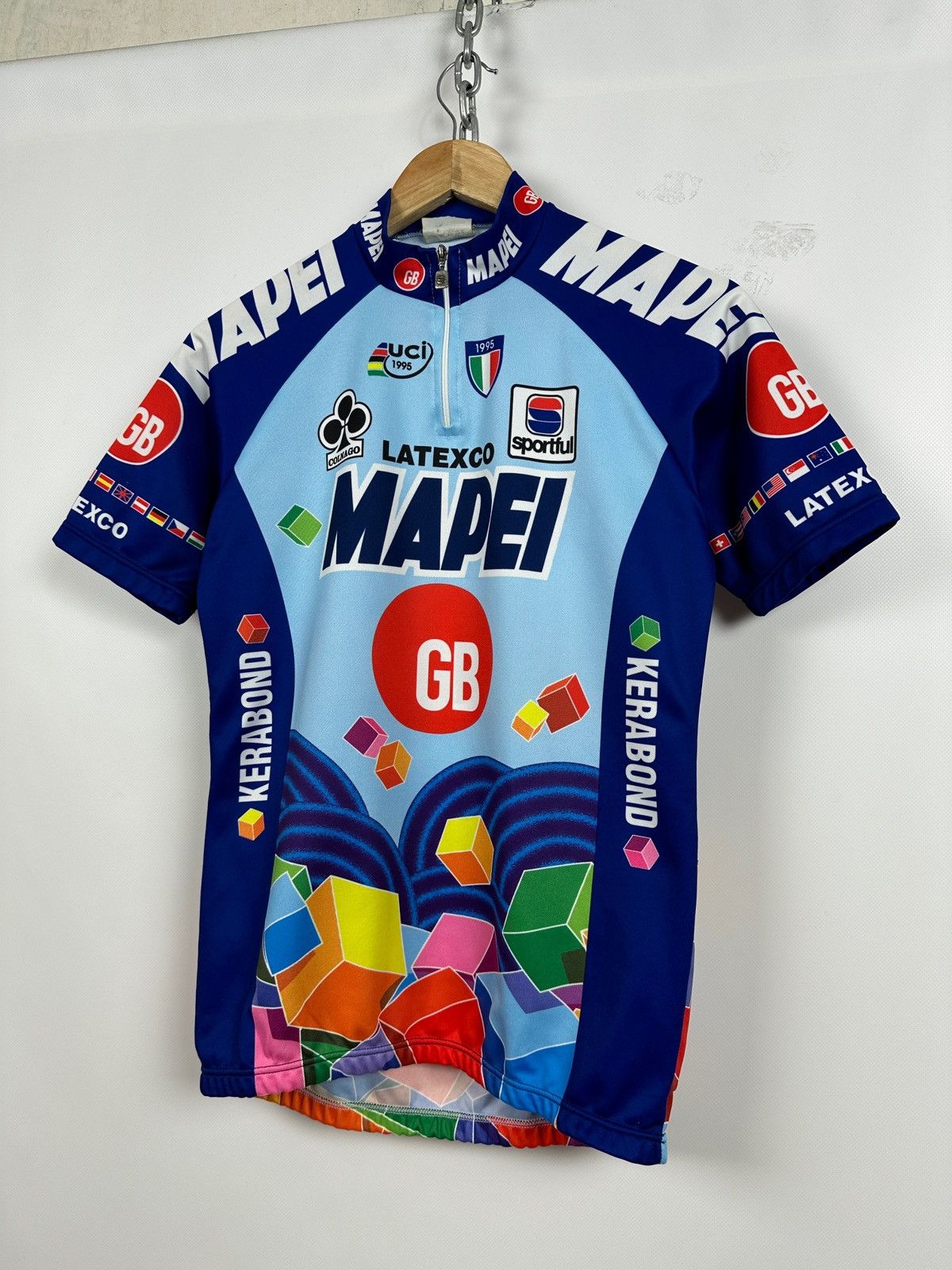 Vintage 1995 Vintage Sportful Mapei GB Cycling Jersey Size US M / EU 48-50 / 2 - 4 Thumbnail