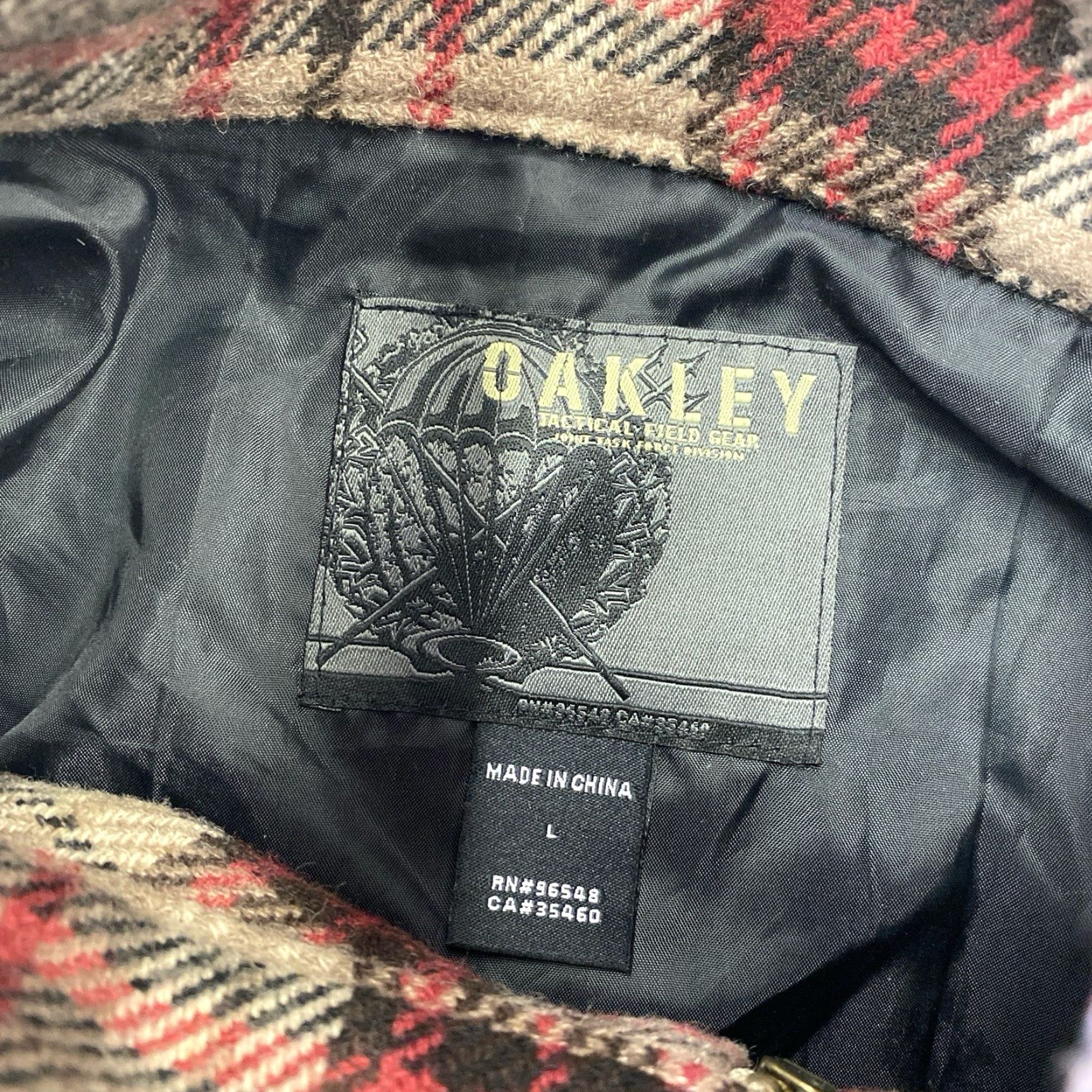 Oakley VINTAGE Oakley M65 Jacket Plaid Red Wool Mens L Army Military Jacket Pockets Size US L / EU 52-54 / 3 - 4 Thumbnail