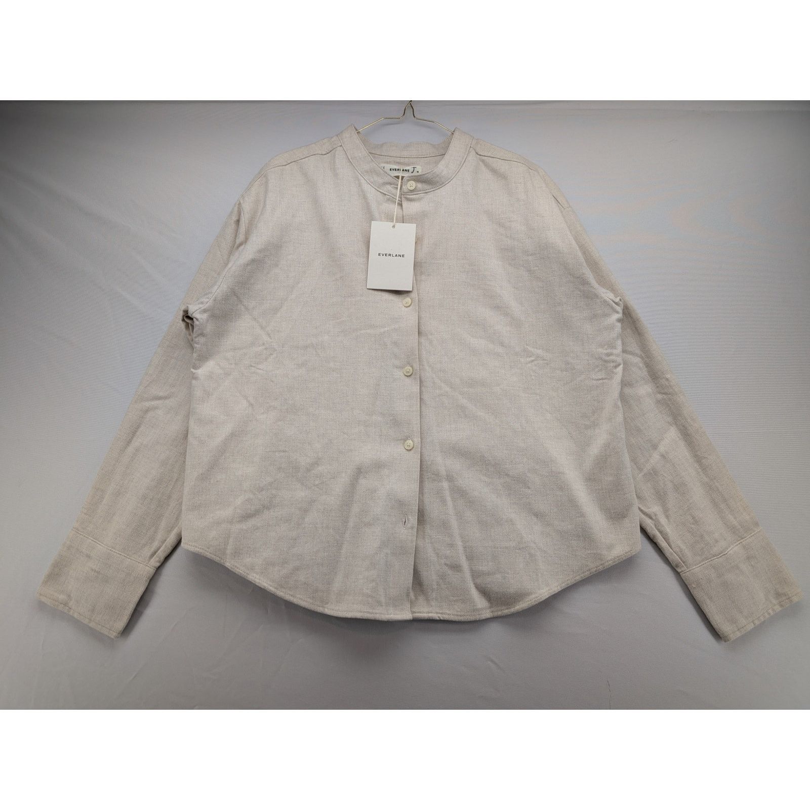 Everlane NWT Everlane Women's Flannel Shirt in Heathered Oat size Med Size S / US 4 / IT 40 - 3 Thumbnail