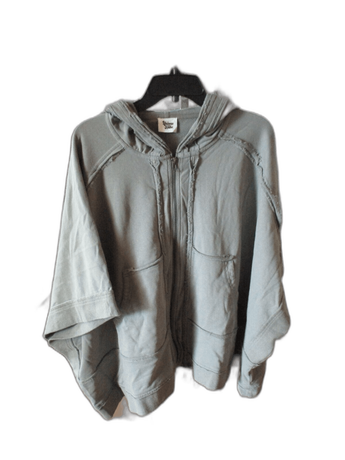 Other Grey Terry Knit Zip Cape Jacket Boutique Exclusive Small Size S / US 4 / IT 40 - 1 Thumbnail