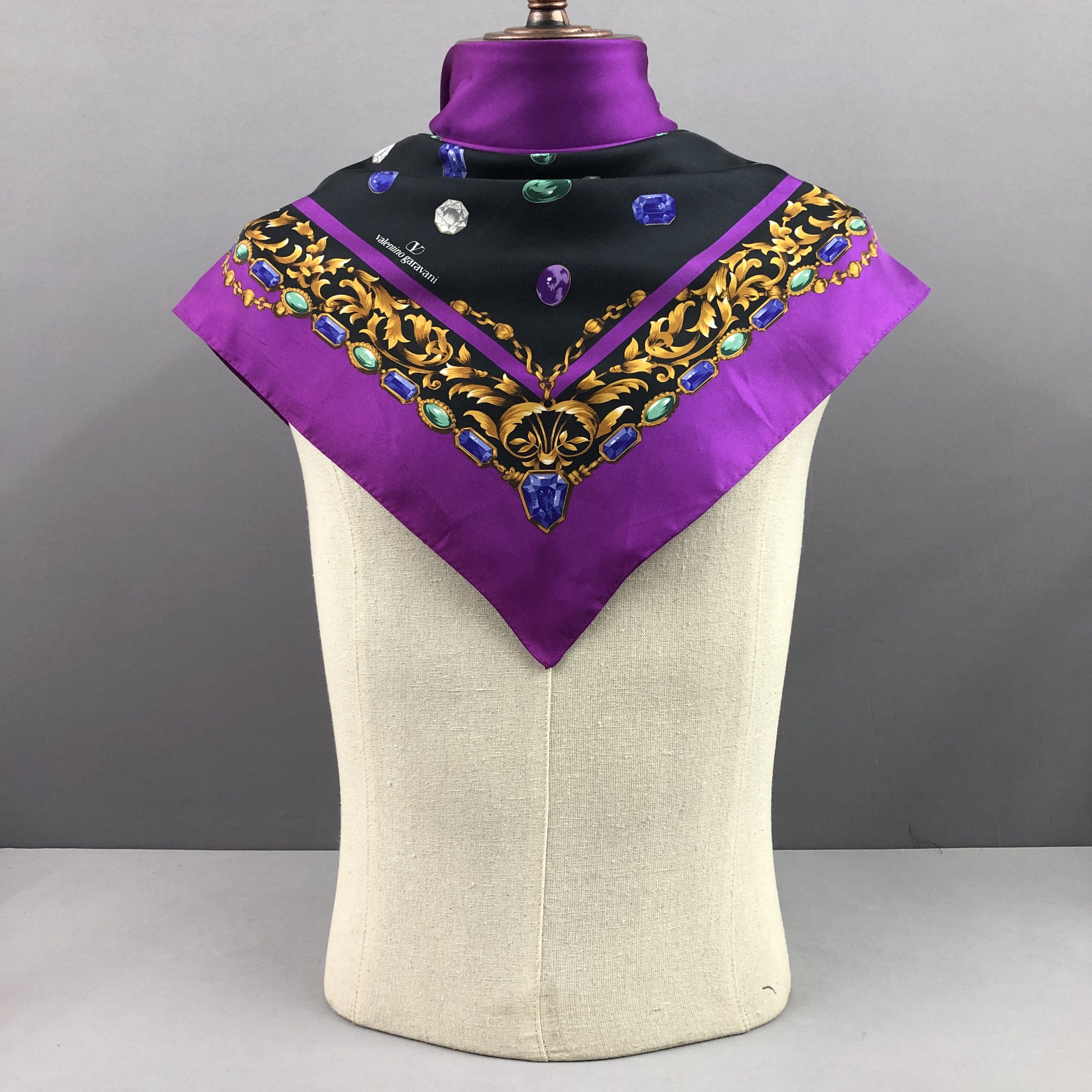 Valentino × Vintage Vintage Valentino Garavani SILK Scarf Stole Wraps Scarves Size ONE SIZE - 1 Thumbnail