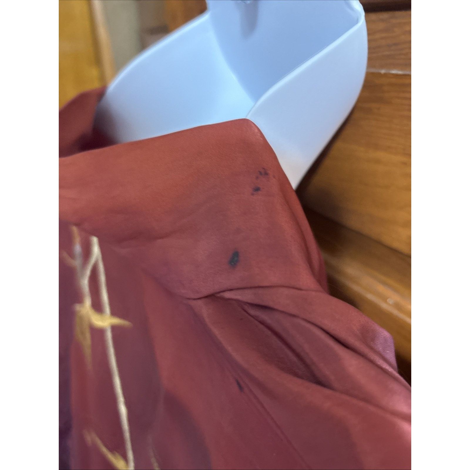 Other VTG Silk Haori Robe Ombré Plum Burgundy Kimono Gold Silver Size ONE SIZE - 11 Thumbnail