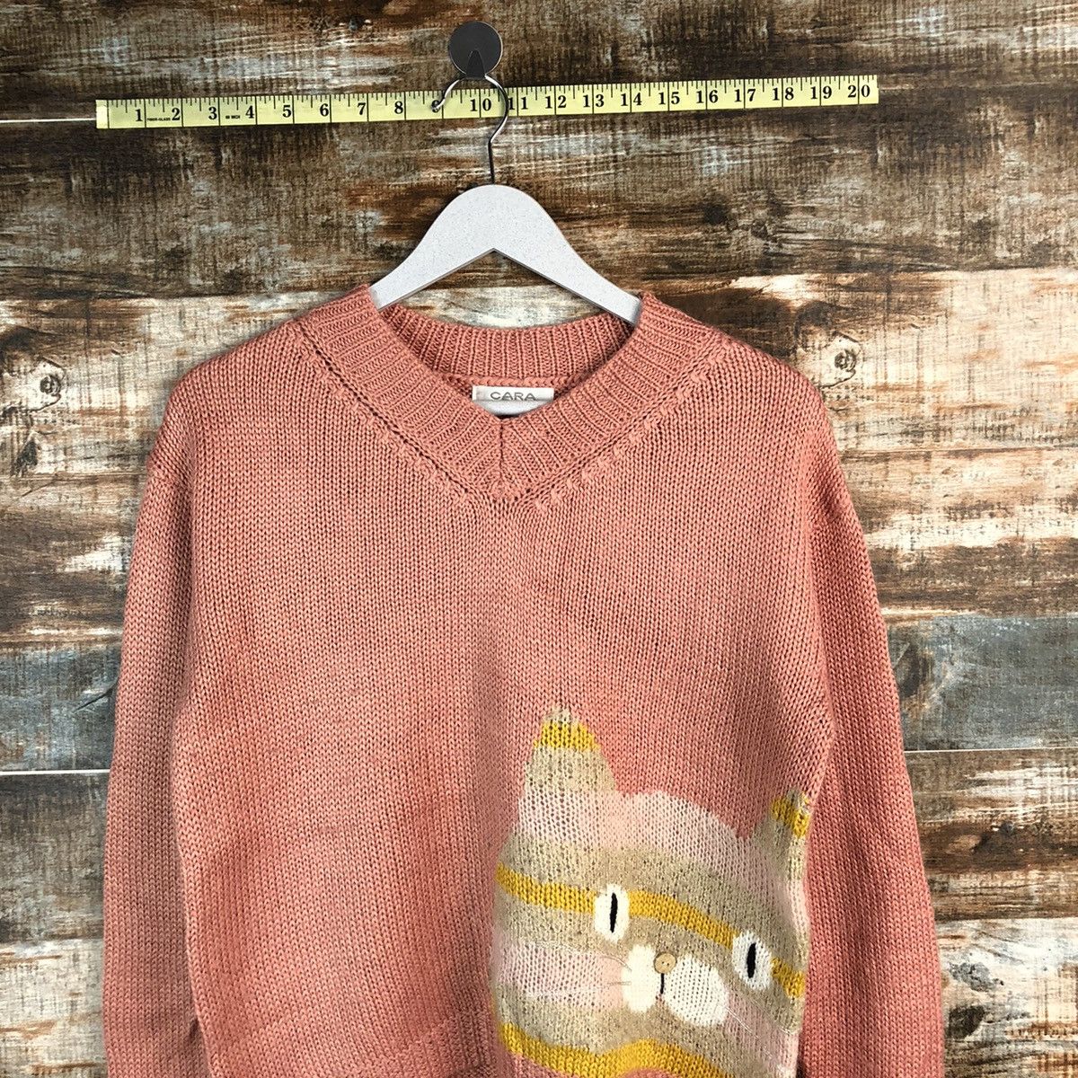 Homespun Knitwear × Japanese Brand × Vintage Cara cat vintage Pink Knitwear #A1265 Size M / US 6-8 / IT 42-44 - 2 Thumbnail