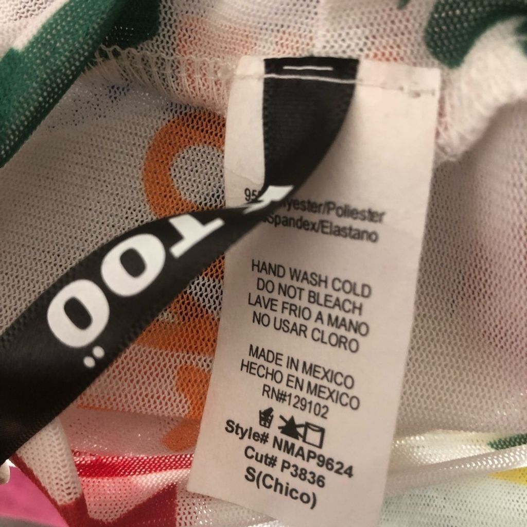 Other semi sheer Avant Garde white multicolor News print top sz S Size S / US 4 / IT 40 - 8 Thumbnail