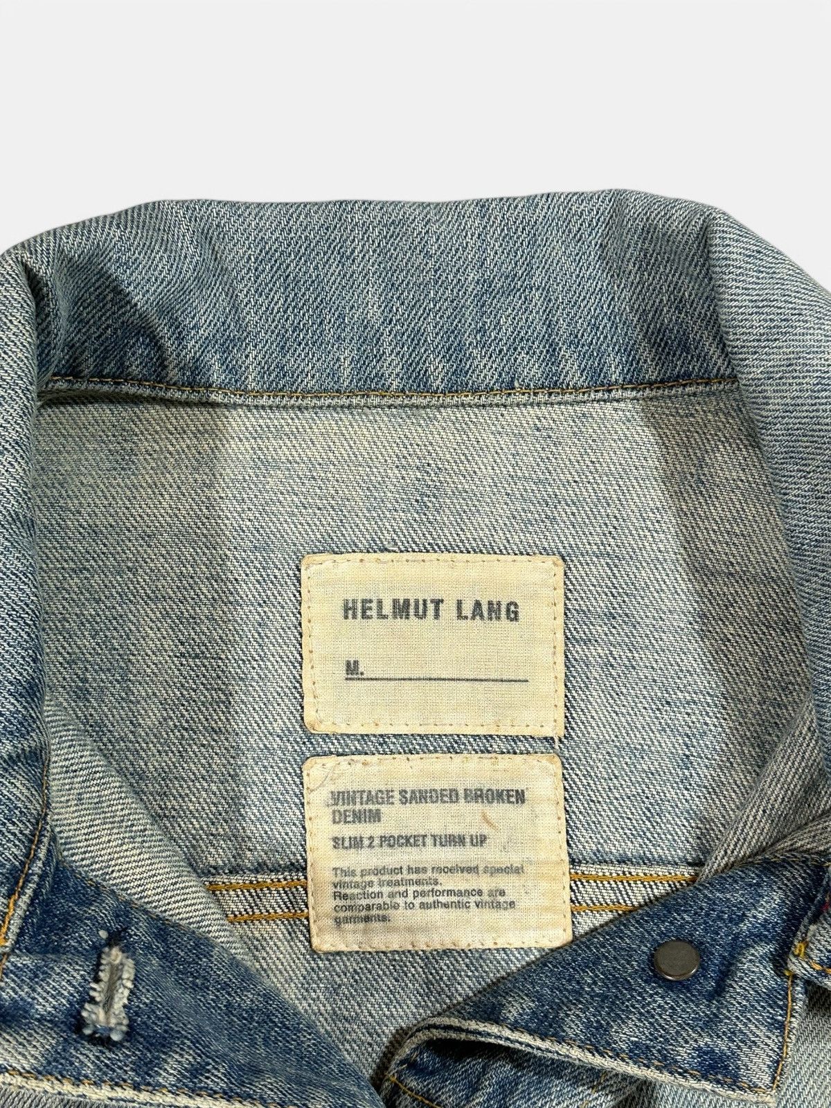 Helmut Lang Helmut Lang - Sun Faded Broken Denim Jacket Size US S / EU 44-46 / 1 - 8 Thumbnail