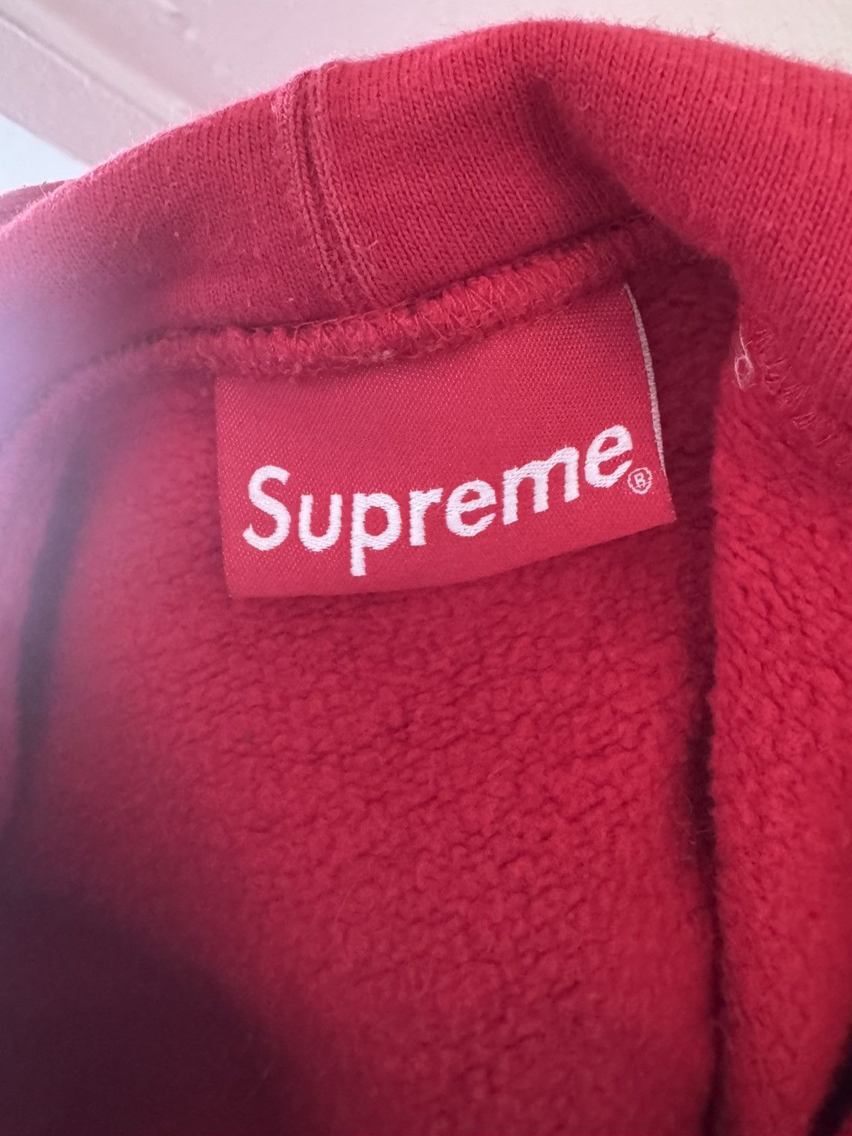 Supreme Supreme Text Rib Hooded Sweatshirt Red Size US M / EU 48-50 / 2 - 4 Thumbnail