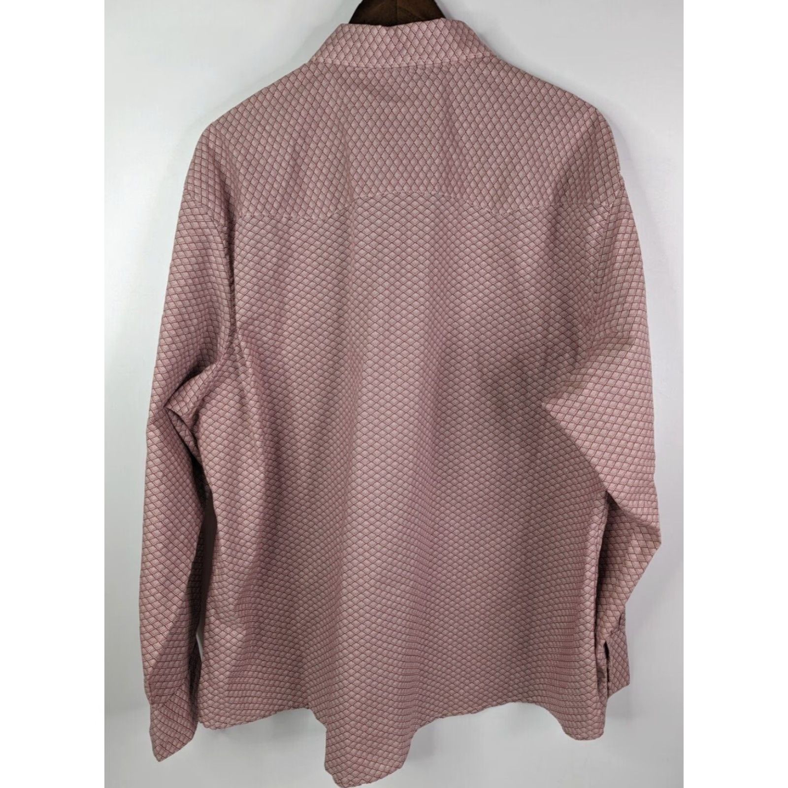 Wrangler VINTAGE Wrangler Wrancher Red Geometric Pearl Snap Western Long Sleeve Shirt Men’s 2XL Size US XXL / EU 58 / 5 - 5 Thumbnail