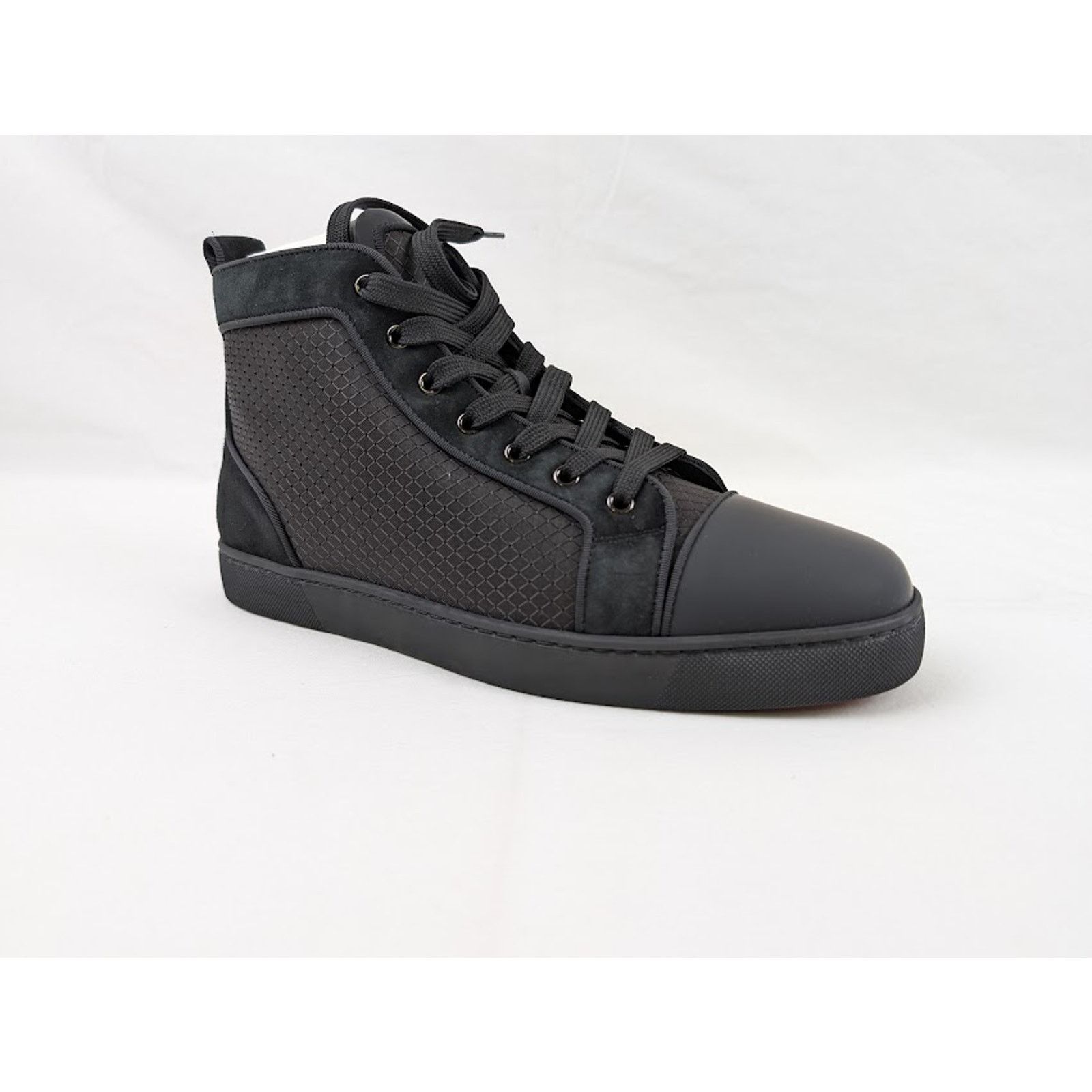 Christian Louboutin o1rshd1 Louis Orlato Flat Hi-Top Sneakers in Black Size US 13 / EU 46 - 1 Thumbnail