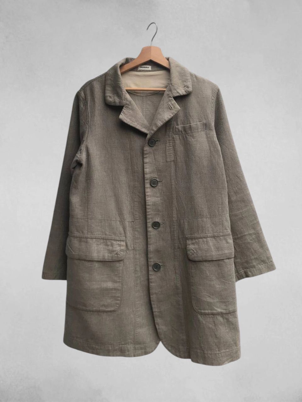Issey Miyake Unisex Plantation Linen Blend Marled Coat Size M / US 6-8 / IT 42-44 - 2 Thumbnail