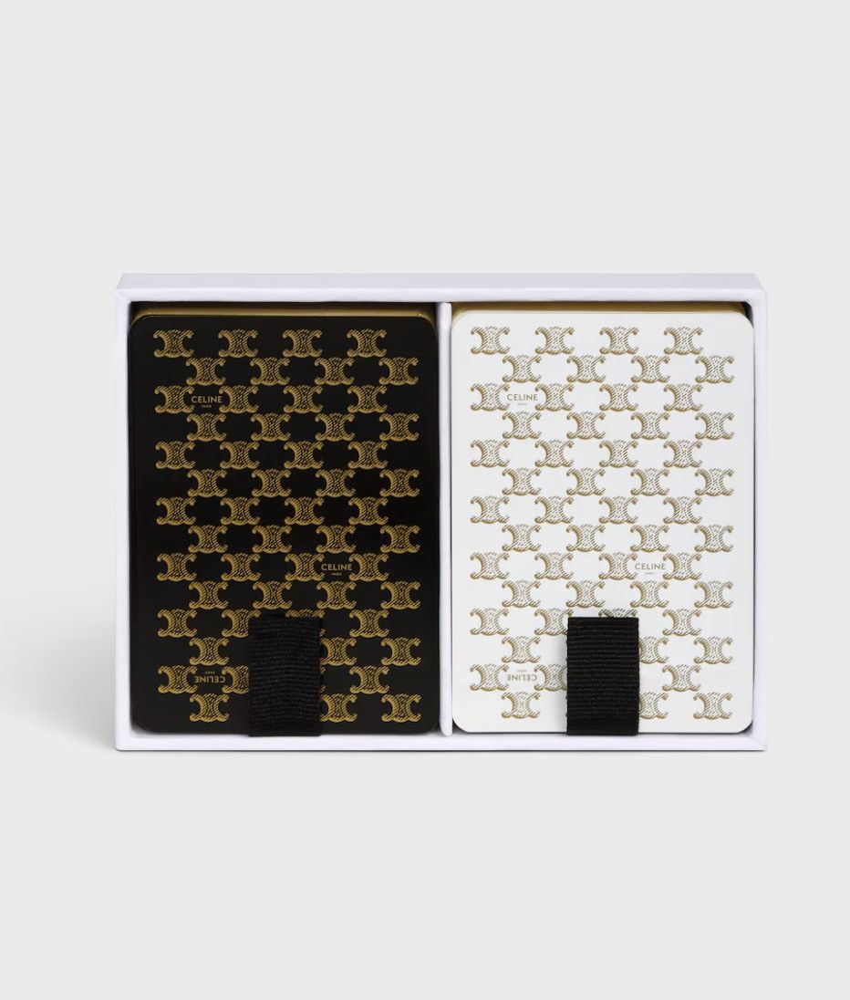 Celine × Hedi Slimane Celine Hedi slimane playing cards triomphe logo poker 2 deck Size ONE SIZE - 2 Thumbnail
