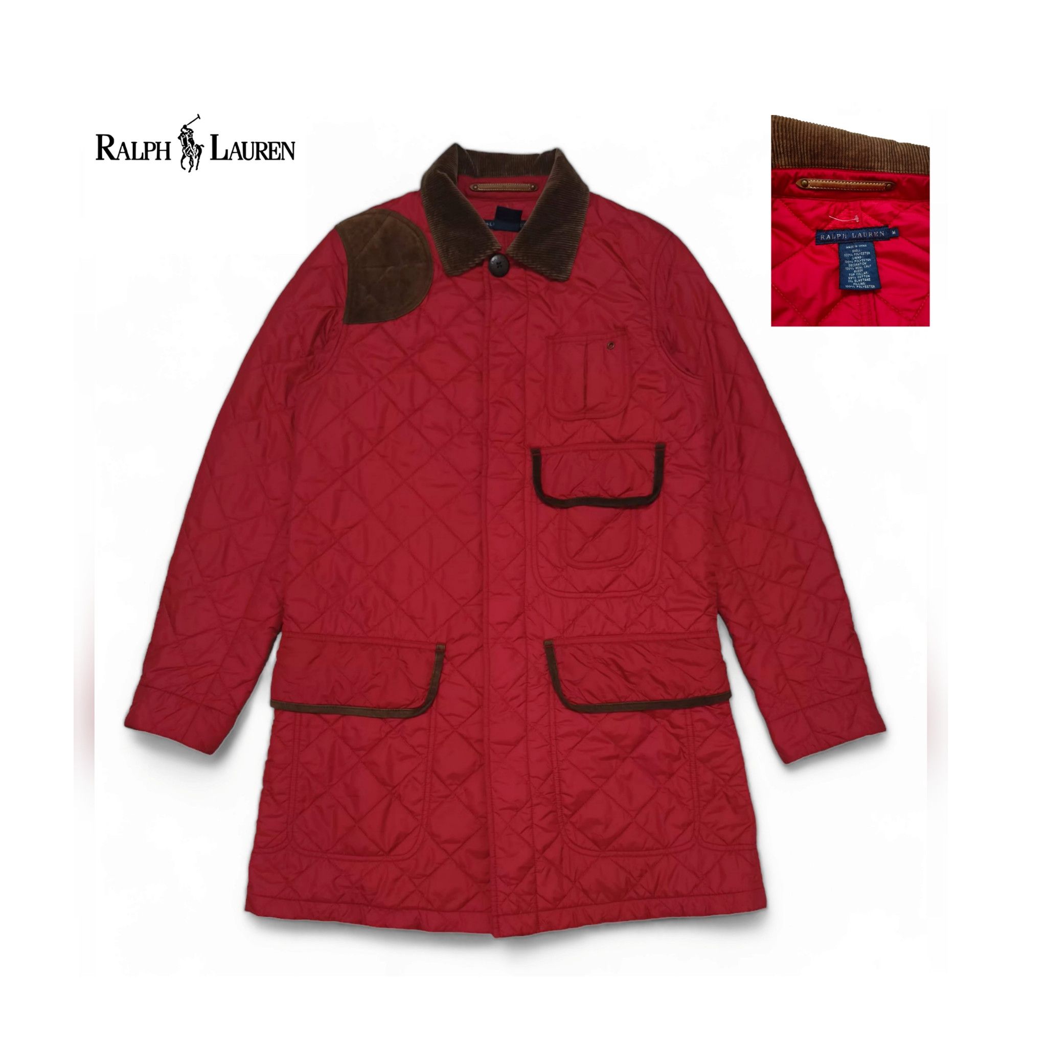 Polo Ralph Lauren Vintage Ralph Lauren Women's Quilted Long Coat Jacket RL PRL Size M / US 6-8 / IT 42-44 - 2 Thumbnail