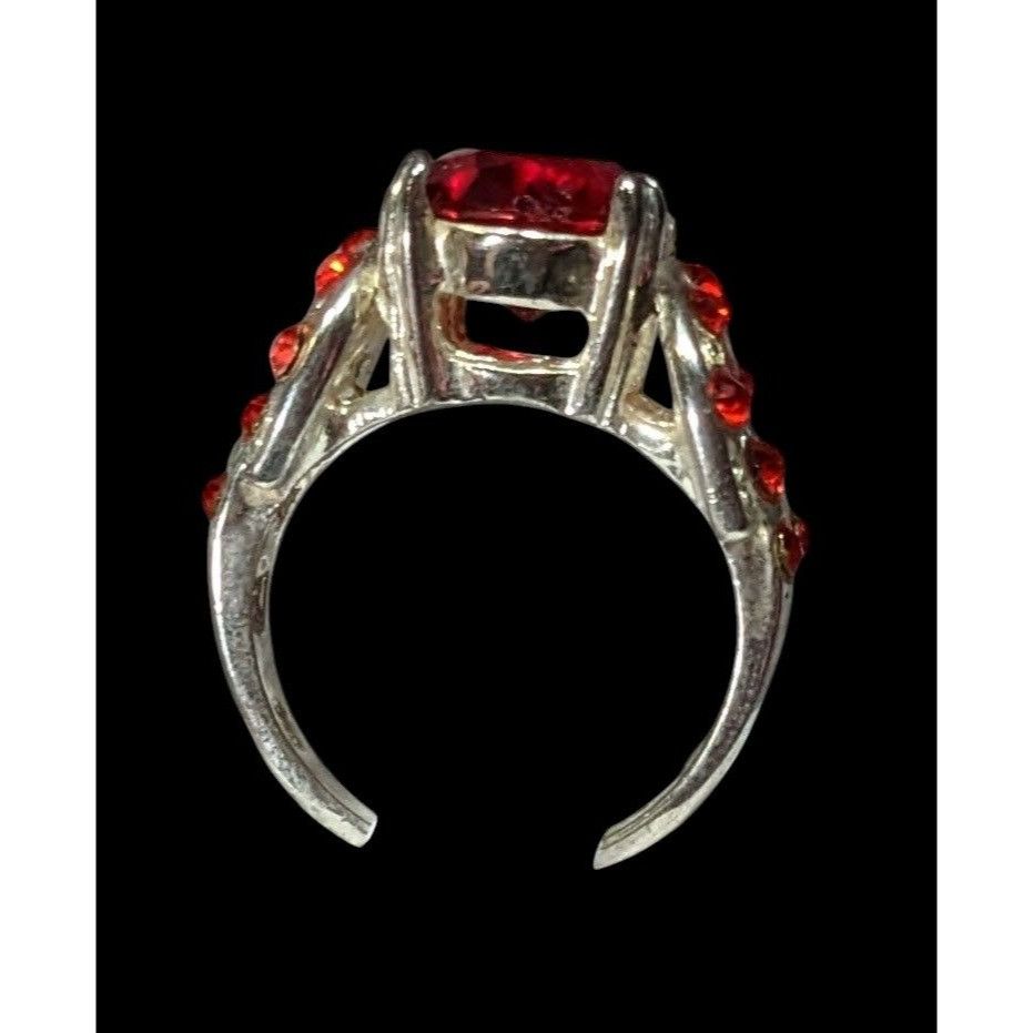Other Vampire Blood Buckle Accent Red And Silver Tone Ring Marked Size ONE SIZE - 4 Thumbnail