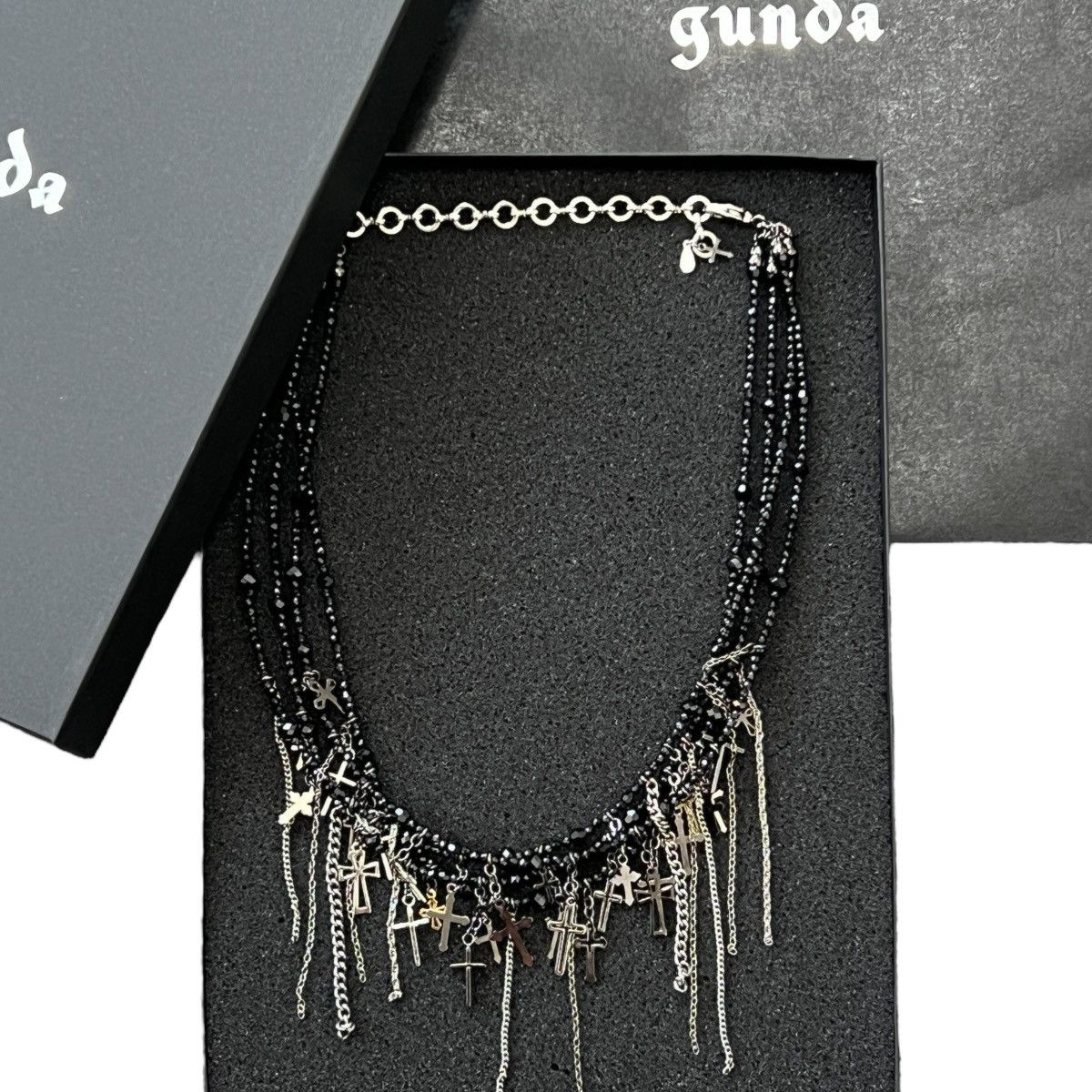 Other gunda 00s Archive “JUNK HEAVEN DIE” Multi Cross Necklace Size ONE SIZE - 4 Thumbnail