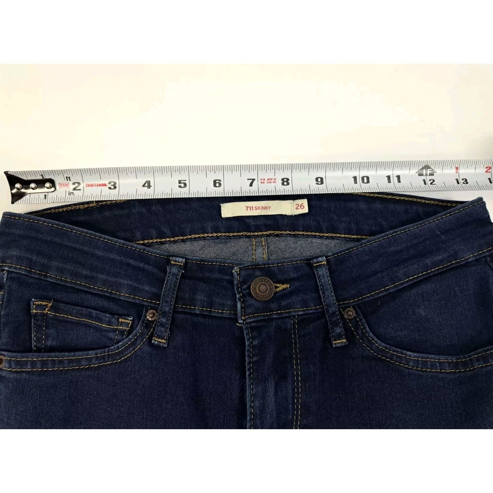 Levi's Levi's 711 Skinny Jeans - Denim Slim Jeans - Medium Wash - 26 x 28 - 5-Pocket - Button_Zip Closure - Levi's Logo - Women's Fashion Size 26" / US 2 / IT 38 - 6 Thumbnail