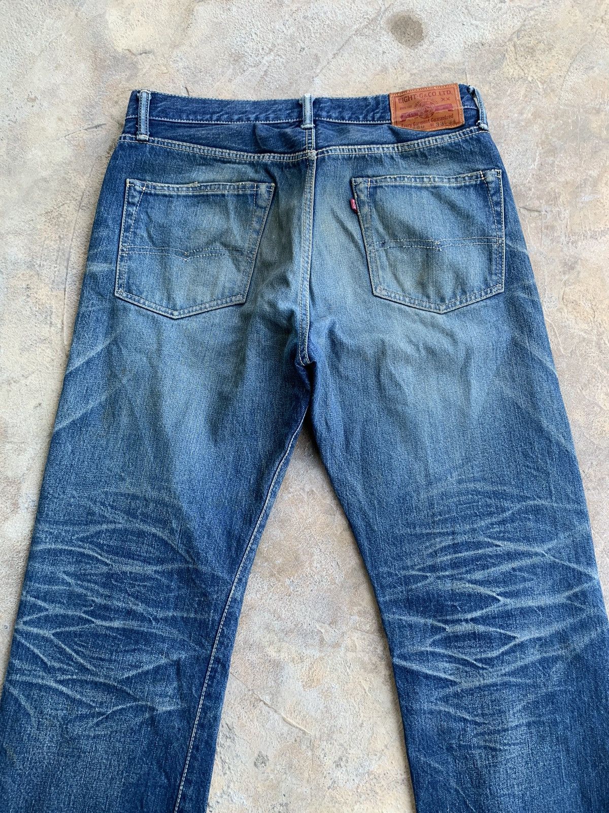 Japanese Brand × Kapital × Vintage Eight-G 880 Redline Selvedge Distressed Denim Size US 32 / EU 48 - 7 Thumbnail