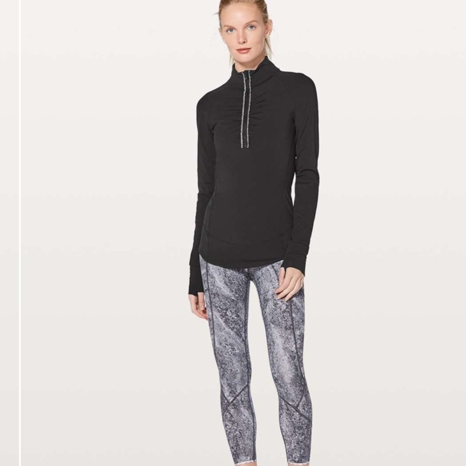 Lululemon Lululemon Fast As Light 1/2 Zip – Black – Estimated Size 6 Size M / US 6-8 / IT 42-44 - 3 Thumbnail