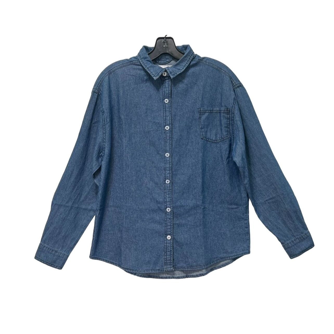 rue21 Rue 21 - Women's Chambray Long Sleeve Button Down Shirt With Size S / US 4 / IT 40 - 1 Thumbnail