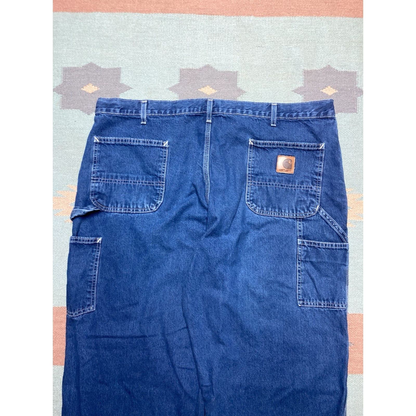 Carhartt VINTAGE Carhartt denim carpenter jeans B13 DST straight dungarees workwear 42x30 Size US 42 / EU 58 - 3 Thumbnail