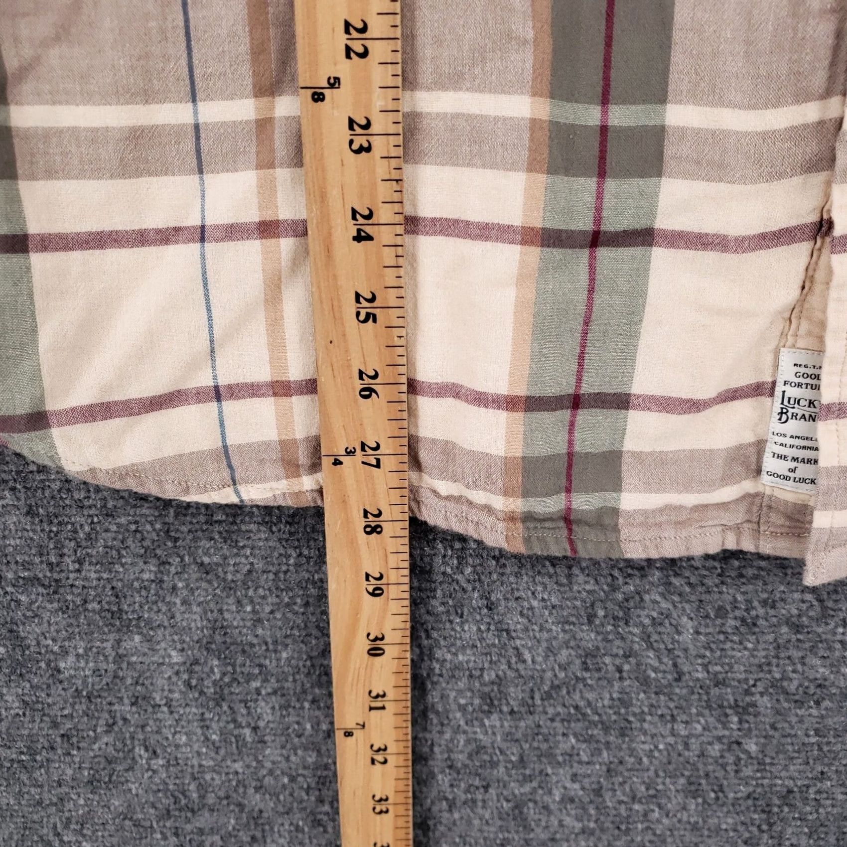 Lucky Brand Lucky Brand Shirt Mens XL Beige Button Classic Fit Long Sleeve Size US XL / EU 56 / 4 - 4 Thumbnail