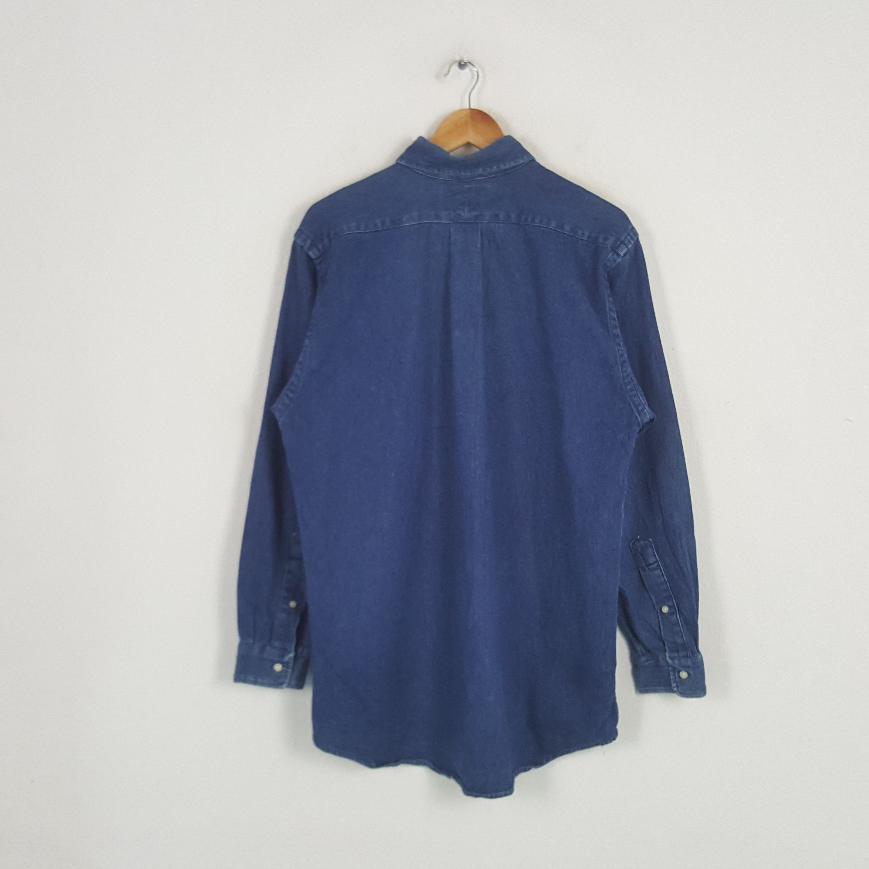 Polo Ralph Lauren Vintage Polo Ralph Lauren Denim Shirt Button Up C267N63 Size US XL / EU 56 / 4 - 3 Thumbnail