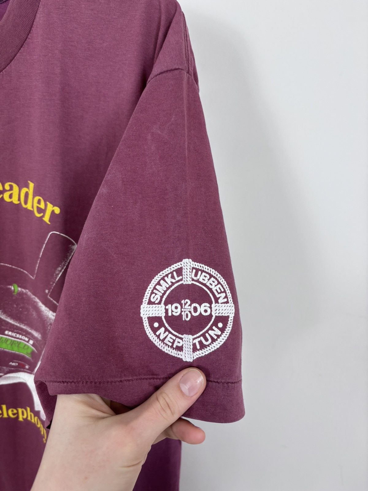 Other Vintage 1990s Ericsson Global Leader Hype Single Stitch Tee Size US L / EU 52-54 / 3 - 15 Thumbnail