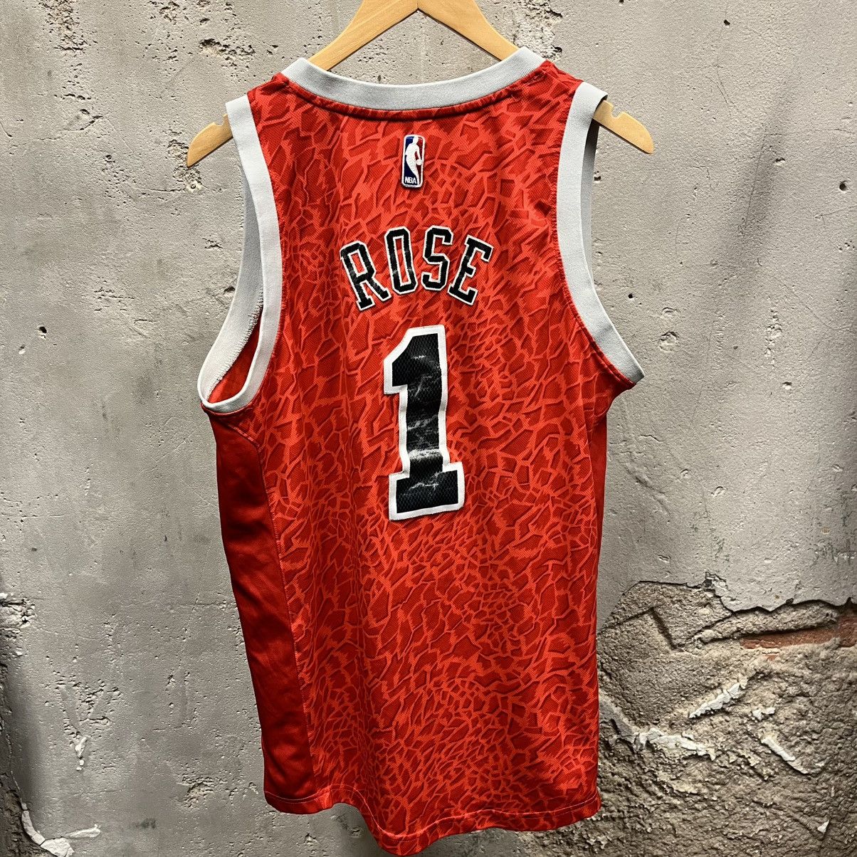 Adidas Adidas Chicago Bulls Derrick Rose Red Shattered Glass Jersey Size US L / EU 52-54 / 3 - 5 Thumbnail