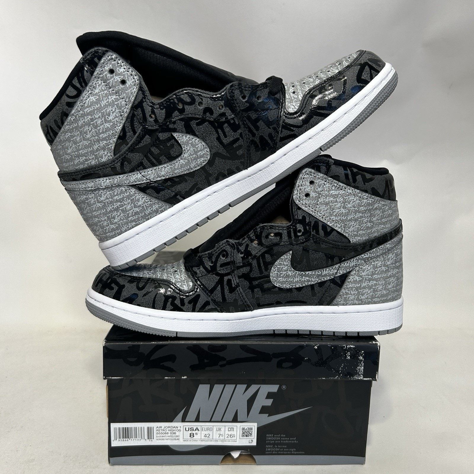 Jordan Brand Nike Air Jordan 1 OG High “Rebellionaire/Grey Black” Size US 8.5 / EU 41-42 - 3 Thumbnail