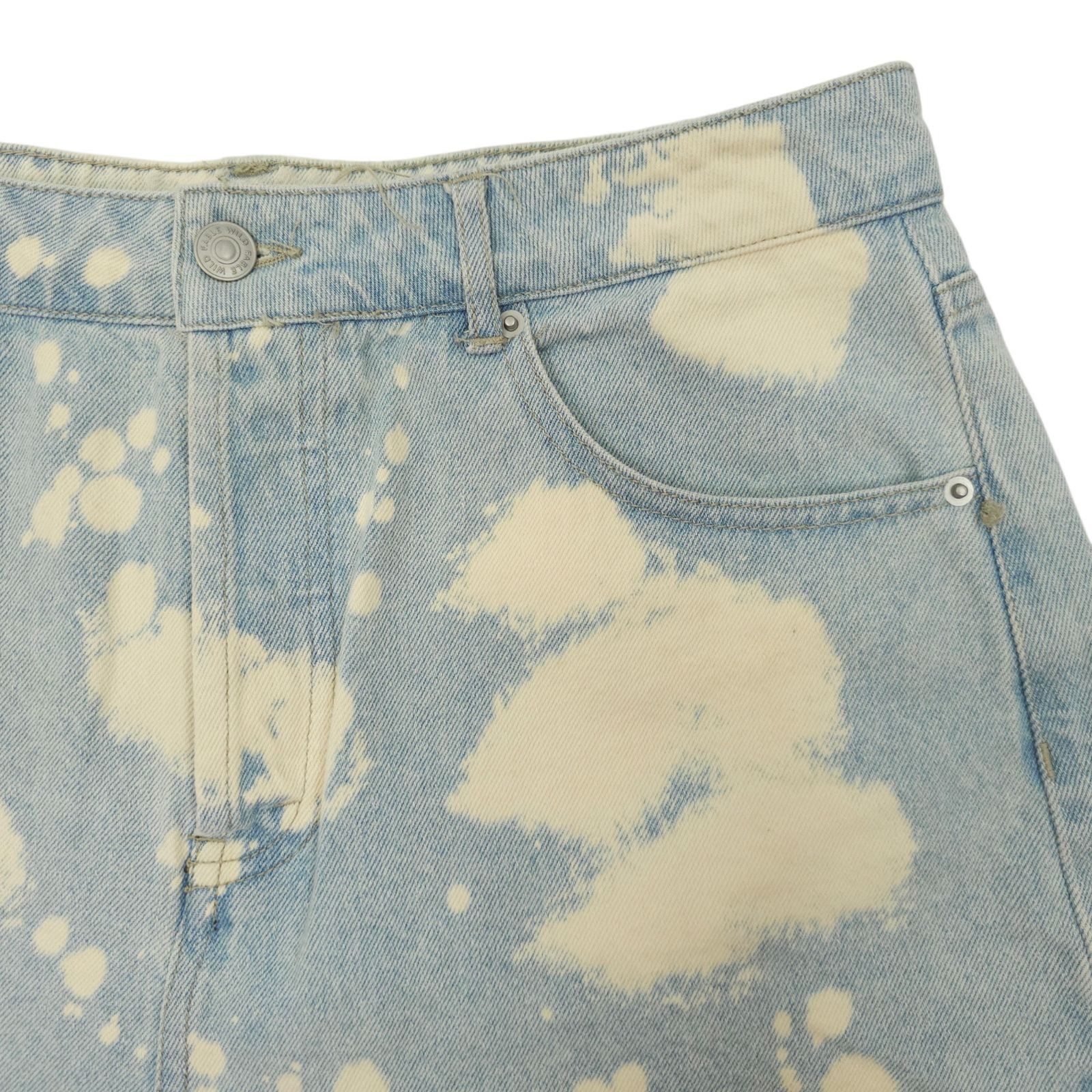 Other Wild Fable Denim Shorts 10 Bleach Dye Festival Grunge High R Size 32" / US 10 / IT 46 - 12 Thumbnail
