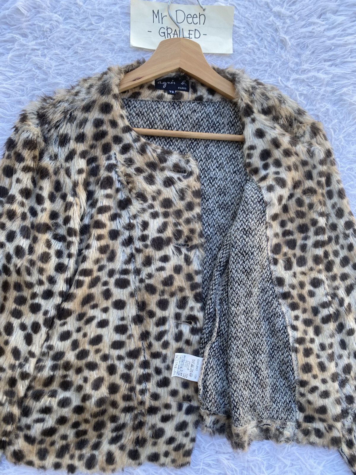 agnes b. Rare agnes b. Fur Leopard Gold Button Jacket Size M / US 6-8 / IT 42-44 - 11 Thumbnail