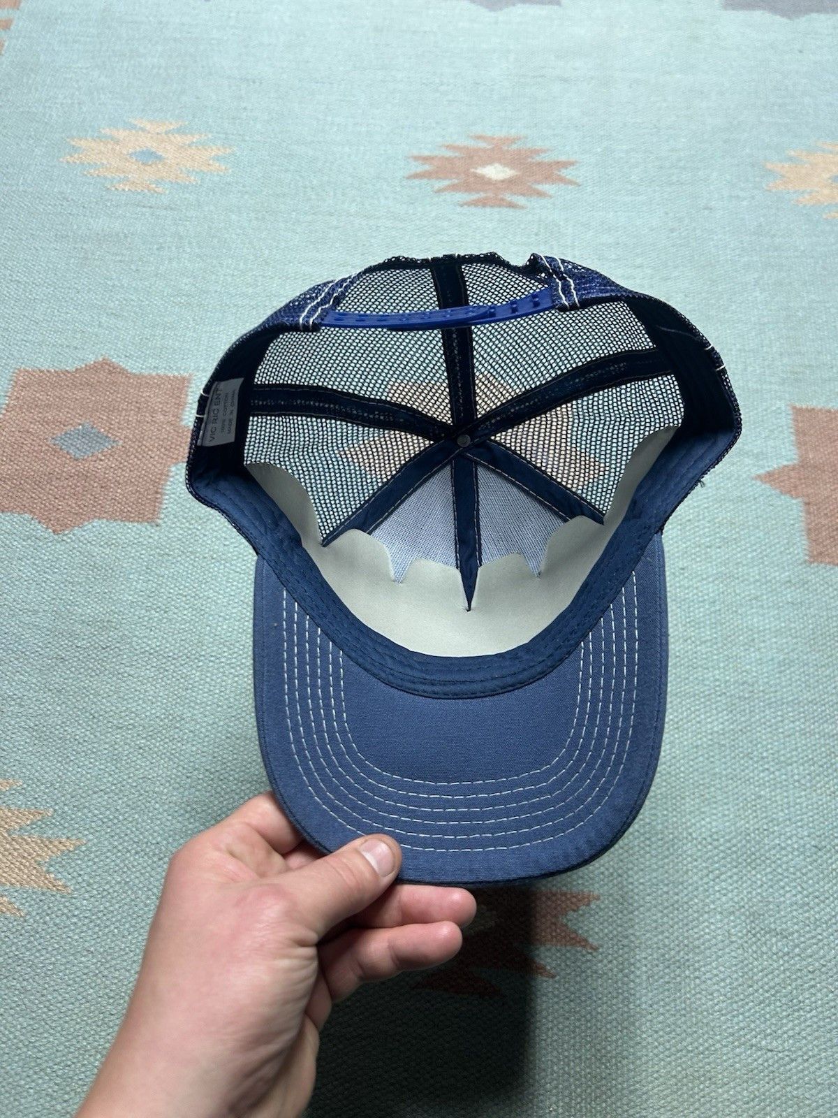 Vintage Vtg trucker hat Florida USA American flag blue snapback Size ONE SIZE - 5 Thumbnail