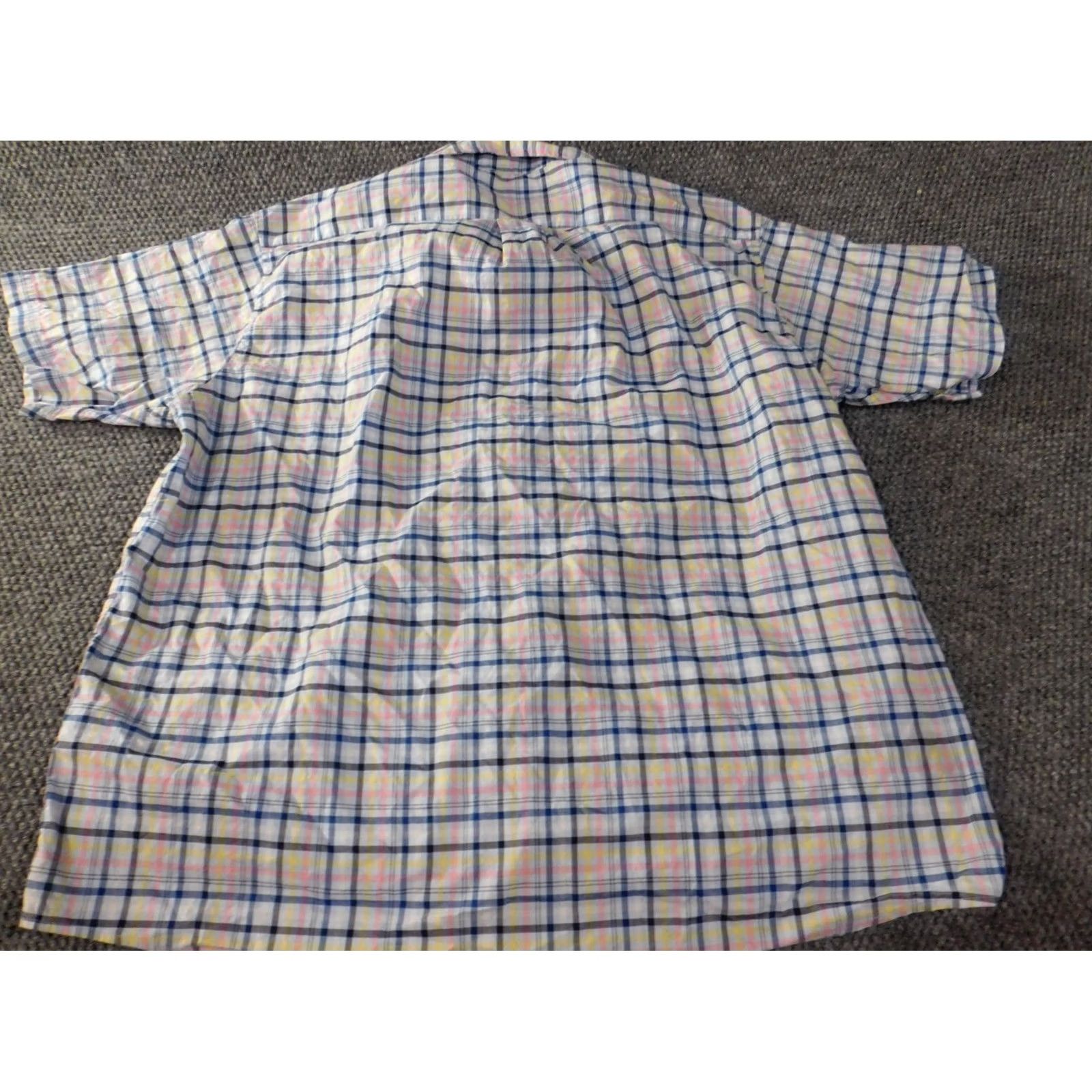 Roundtree & Yorke Roundtree & Yorke Mens Shirt XL Blue Plaid Button-Down Casual Shirt Size US XL / EU 56 / 4 - 7 Thumbnail