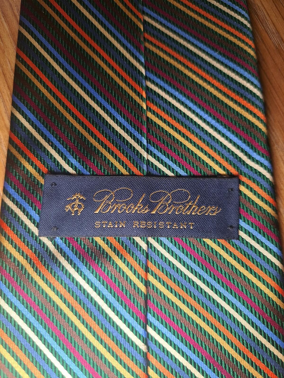 Brooks Brothers Brooks Brothers 100% Silk Tie Multicolor Striped Herringbone Size ONE SIZE - 2 Thumbnail