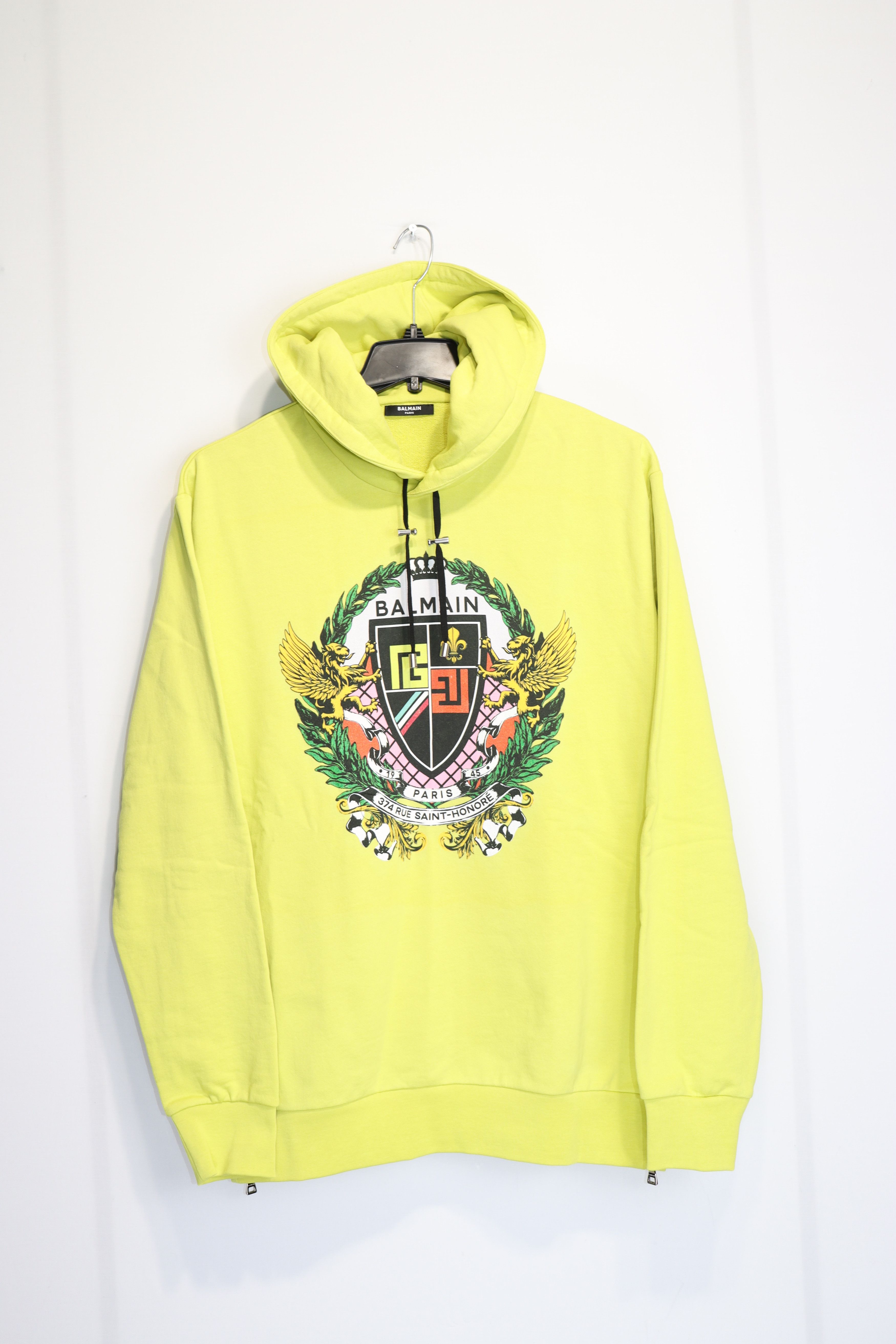 Balmain o1rshd1 Cotton Logo Hoodie in Yellow Size US L / EU 52-54 / 3 - 2 Thumbnail