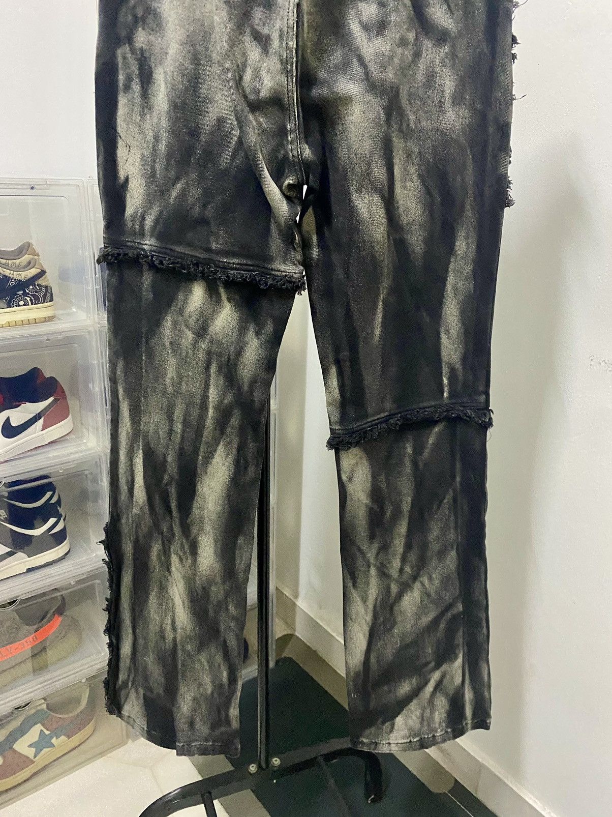 If Six Was Nine Distressed mudmax Rusty Smoke Stretchable Jeans Size US 30 / EU 46 - 8 Thumbnail