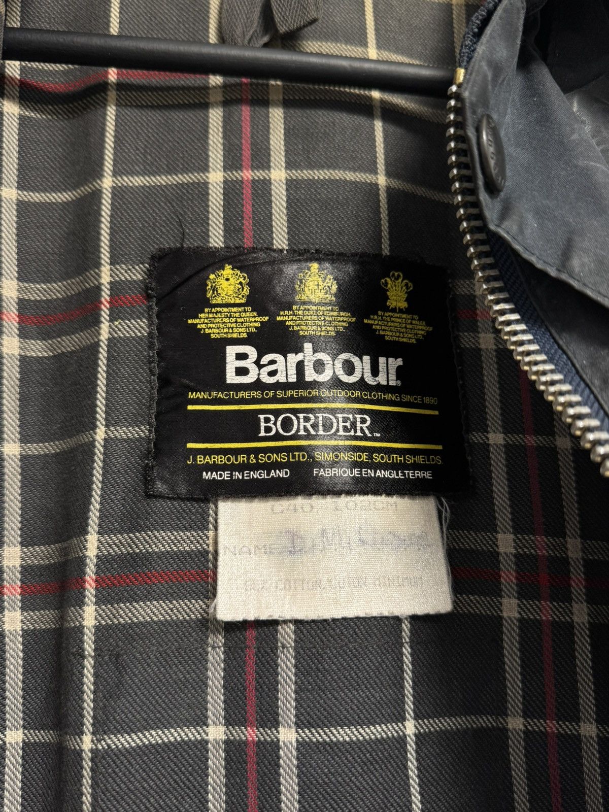 Barbour Barbour Border Wax Jacket Mens C40 102cm Navy Blue Vintage Size US XL / EU 56 / 4 - 19 Thumbnail