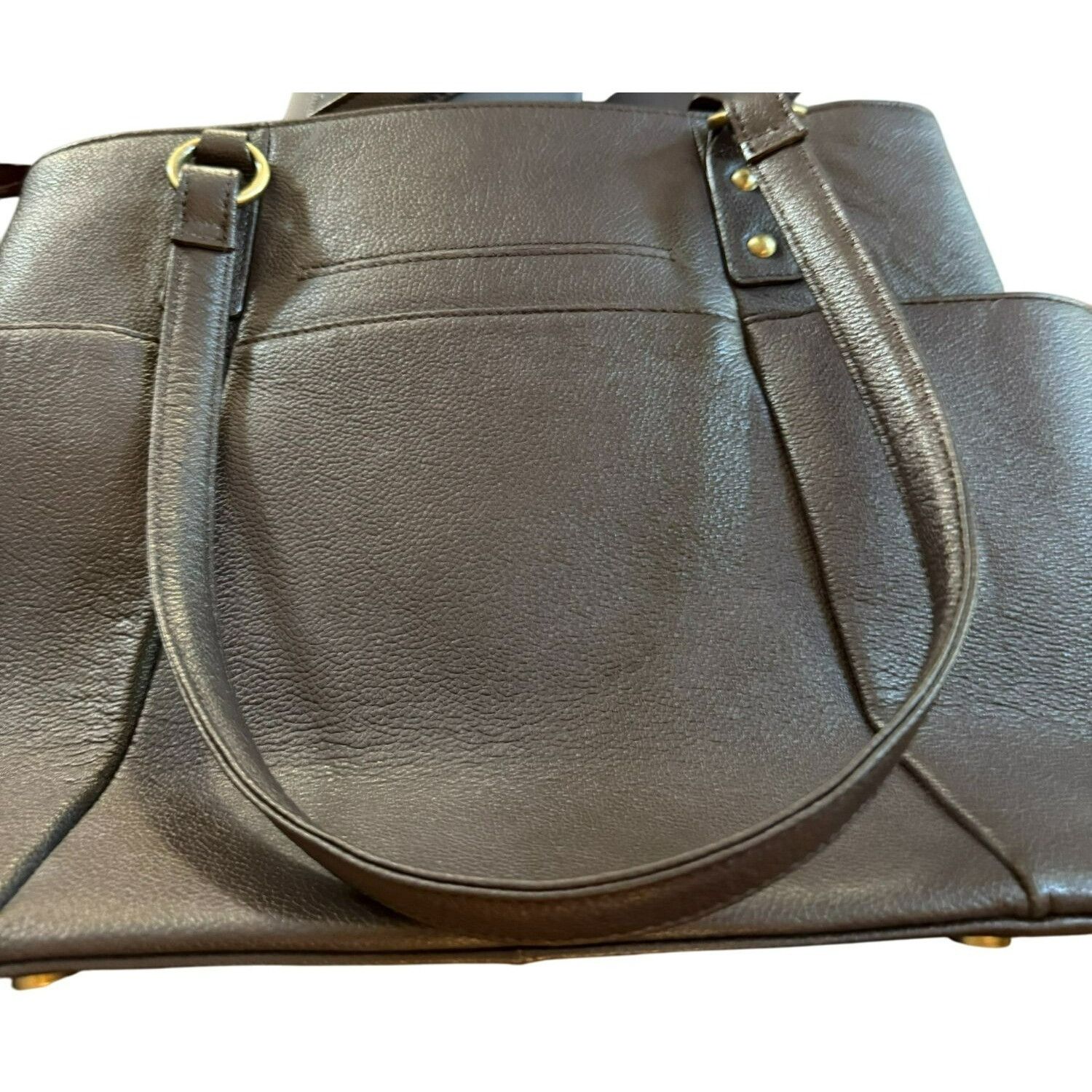 Other Ella Simone Weston Leather Tote Bag Black Everyday Large 17" Size ONE SIZE - 2 Thumbnail