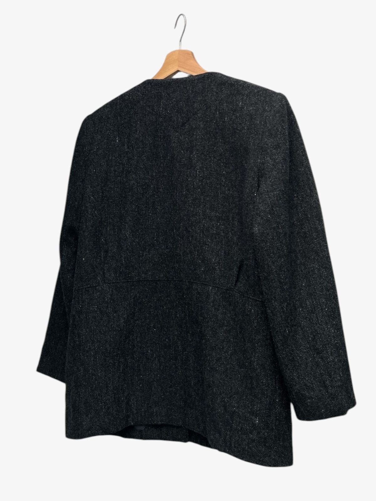 Calvin Klein Calvin Klein by Onward Collarless Tweed Wool Utility Shacket Size L / US 10 / IT 46 - 6 Thumbnail