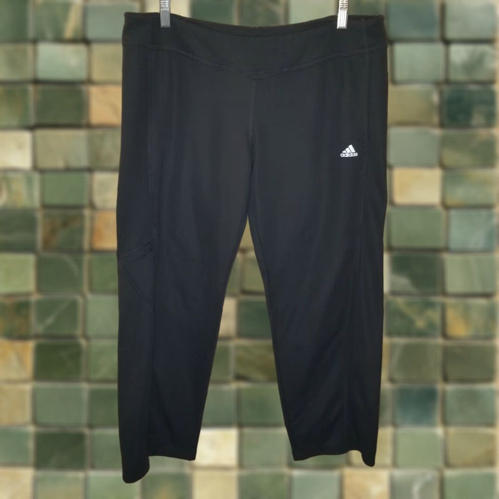 Adidas Adidas Sweatpants Track Pants Men L Black Activewear Size US 33 - 1 Thumbnail