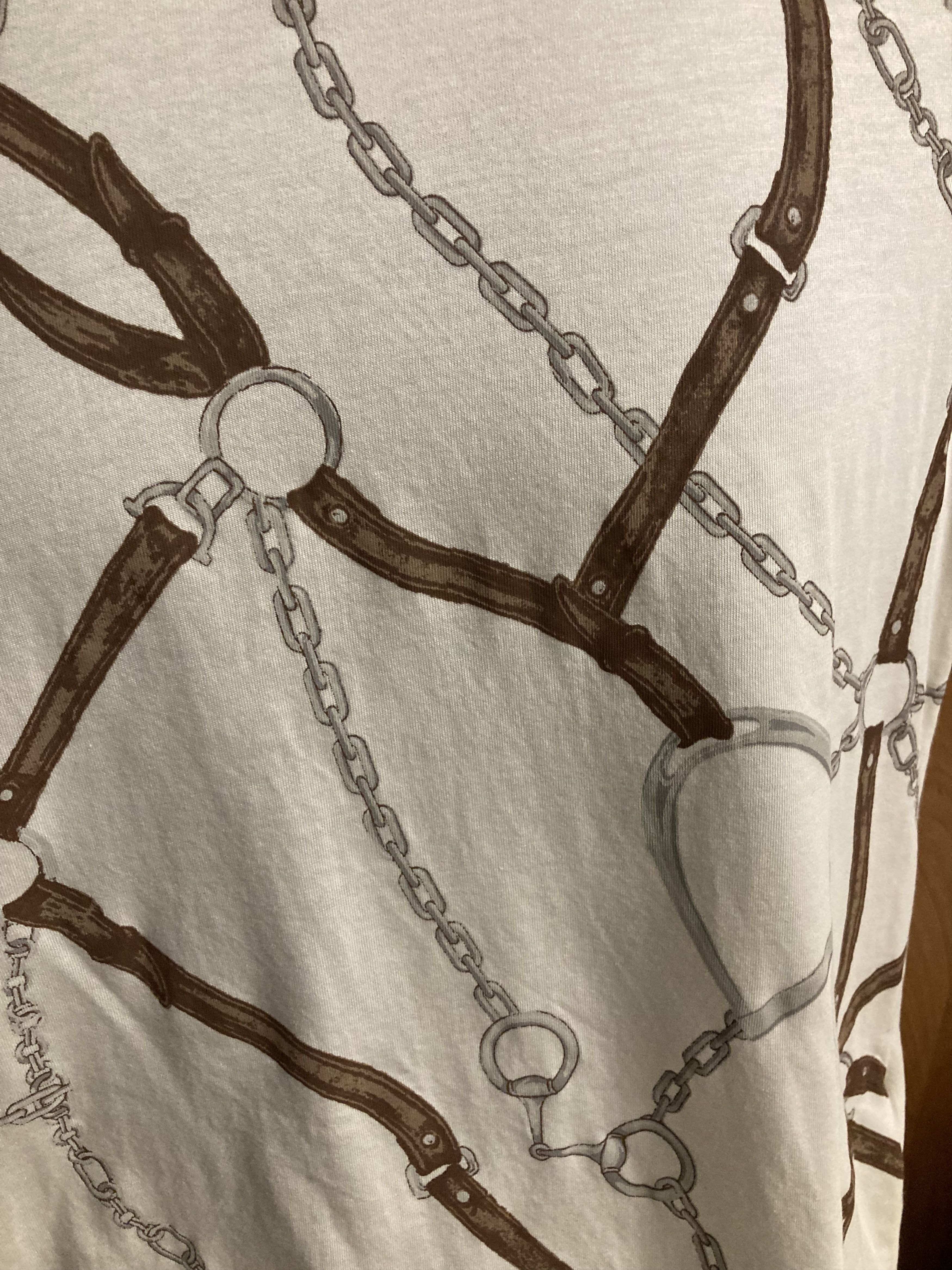 Ralph Lauren Ralph Lauren Belting-Print Cotton-Blend Crewneck Tee Size M / US 6-8 / IT 42-44 - 4 Thumbnail