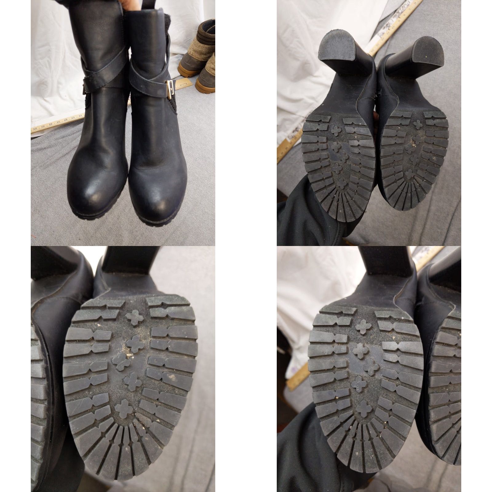 Juicy Couture Juicy Couture Boots Womens Size 9 Black Ankle Knit Buckle Zip Block Heel Booties Size US 9 / IT 39 - 8 Thumbnail