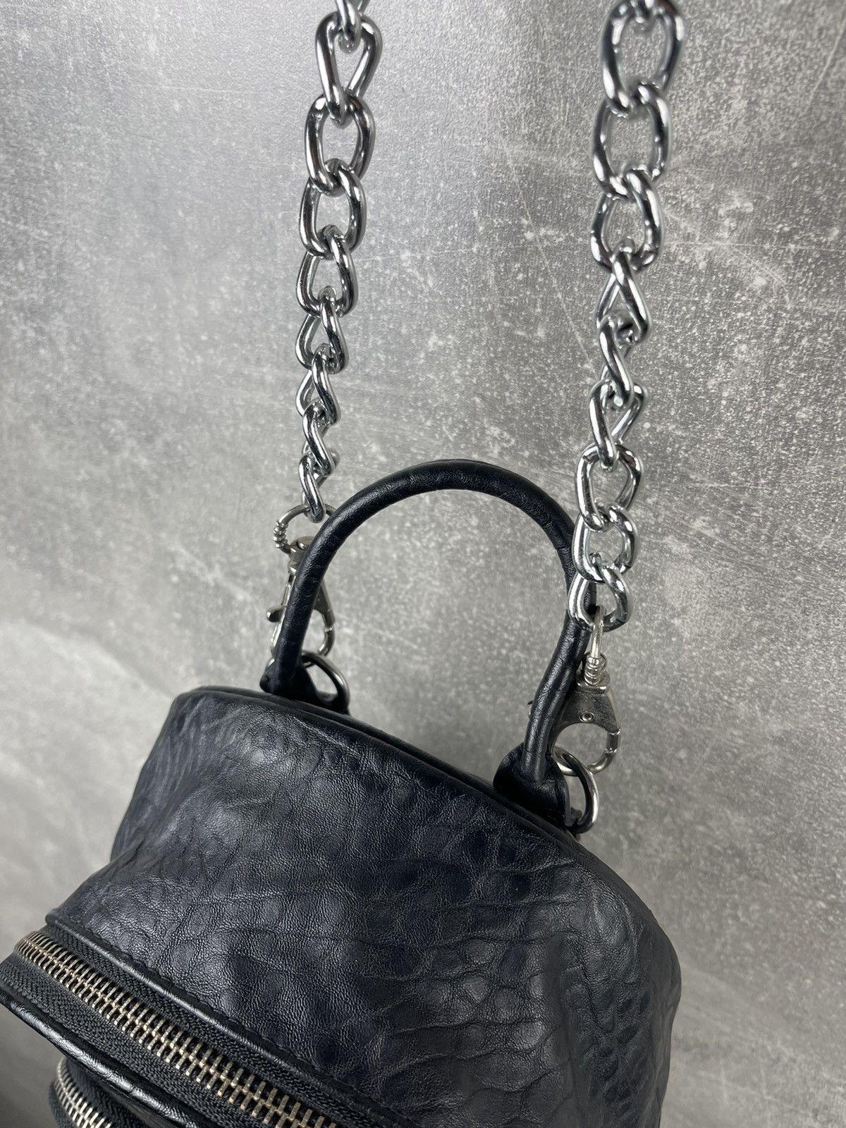 Adidas Adidas Originals Mini Leather Backpack with Chain Strap Size ONE SIZE - 4 Thumbnail