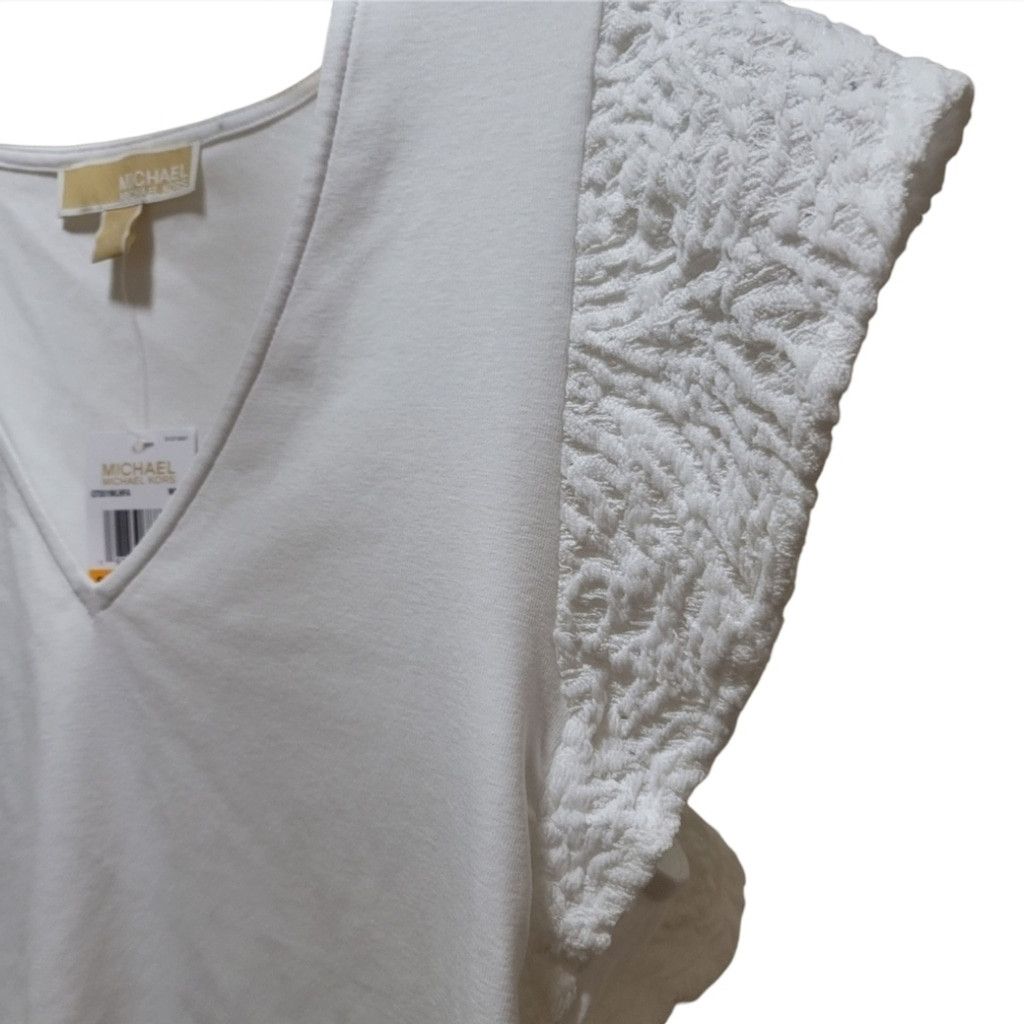 Michael Kors NWT Michael By Michael Kors Flutter Sleeve Top Size S / US 4 / IT 40 - 2 Thumbnail