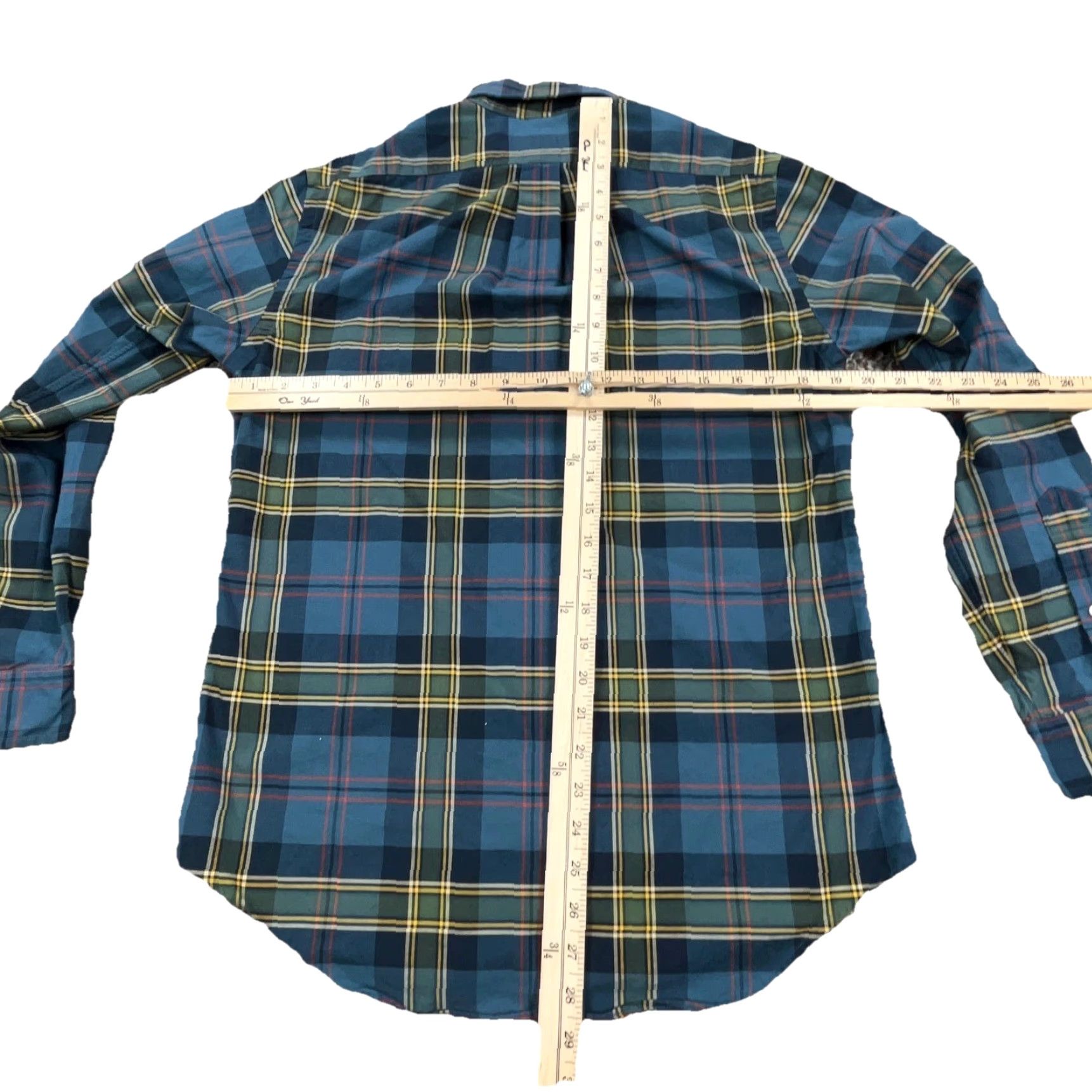 Ralph Lauren Ralph Lauren Shirt Men Small Blue Green Tartan Plaid Button Up Oxford Cloth Sl Size US S / EU 44-46 / 1 - 7 Thumbnail