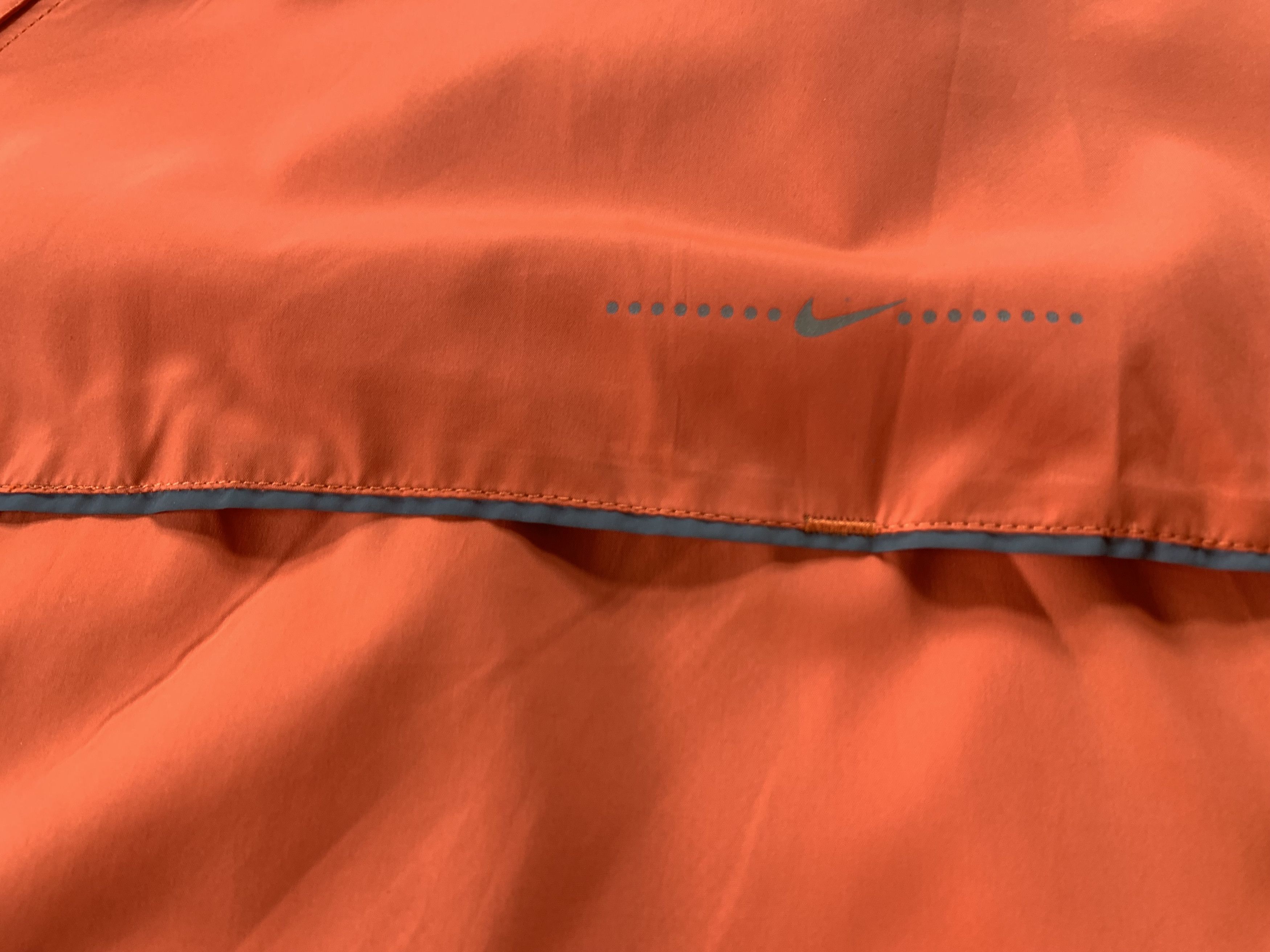 Nike × Vintage Nike Vintage Orange Nylon Reflective Running Jacket Size US L / EU 52-54 / 3 - 8 Thumbnail