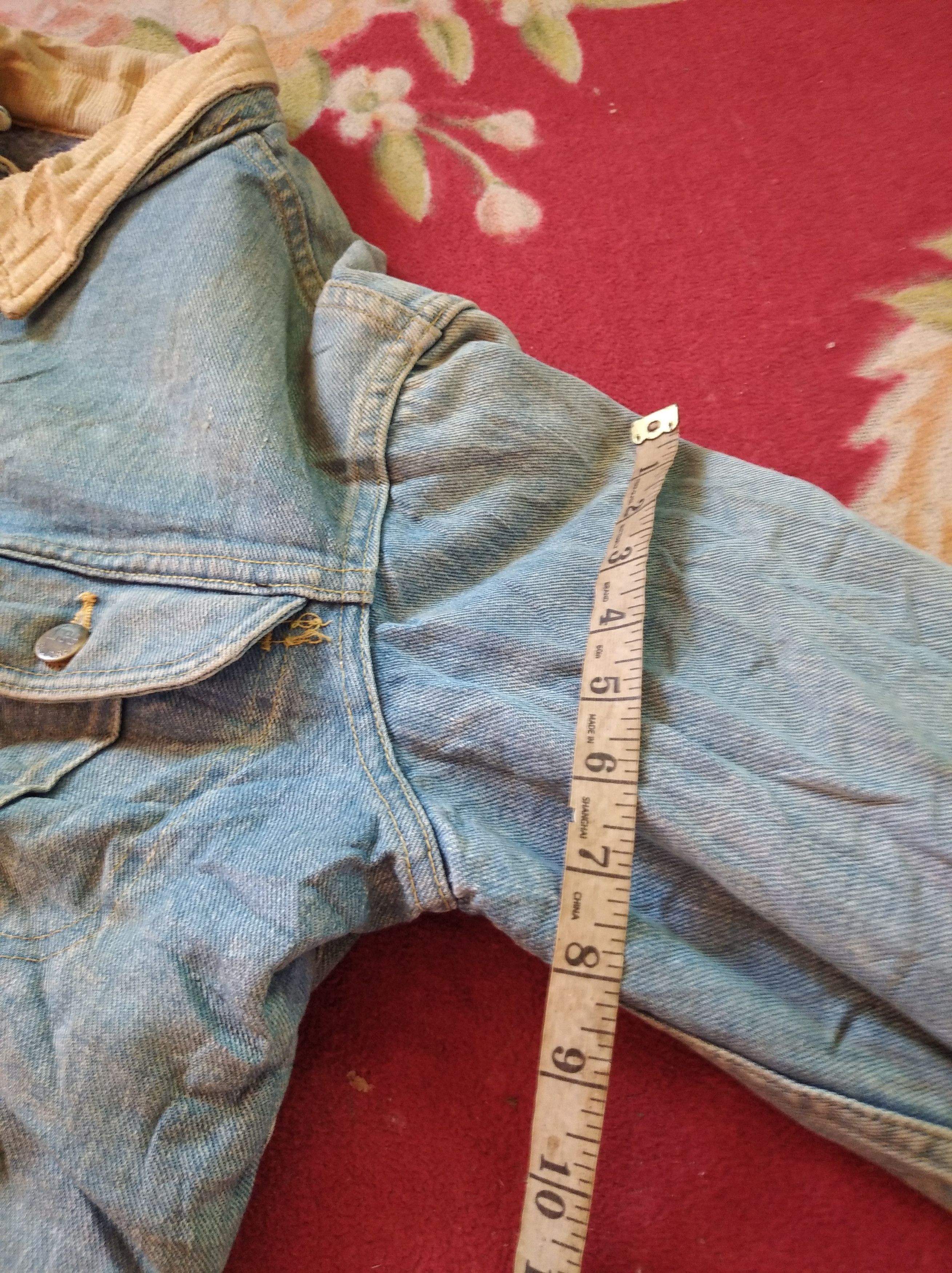 Lee × Vintage 70s Lee Storm Rider Denim Jacket Linen Blanket Lined Size US S / EU 44-46 / 1 - 12 Thumbnail