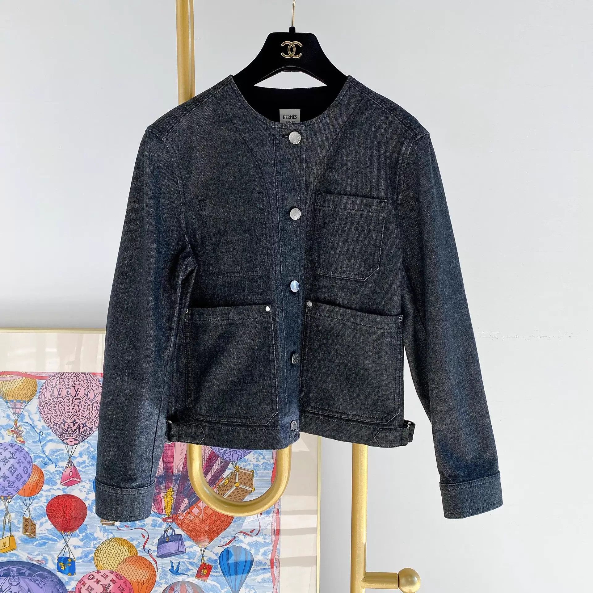 Hermes Hermes Dark Denim Suit 40 Top 38 Skirt Size M / US 6-8 / IT 42-44 - 2 Thumbnail