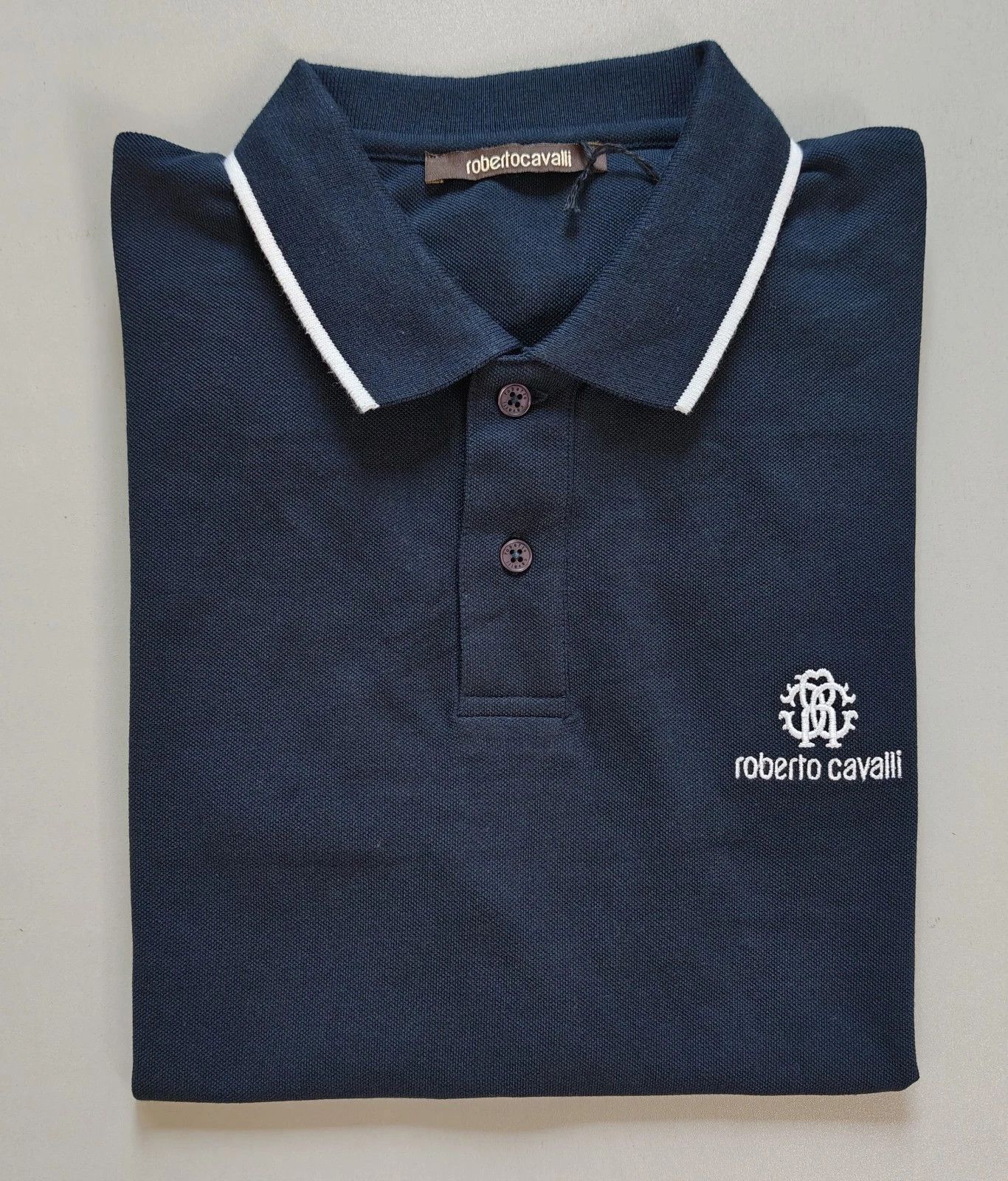 Roberto Cavalli Robert Cavalli RC Monogram-Embroidered Polo Shirt T / 6001 Size US XL / EU 56 / 4 - 1 Thumbnail