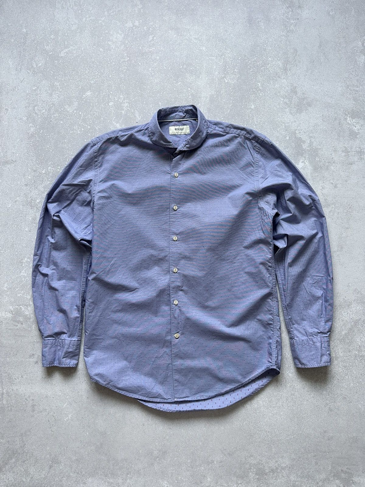 Boggi BOGGI MILANO Blue Check Long Sleeve Button Down Shirt XL Size US XL / EU 56 / 4 - 1 Thumbnail